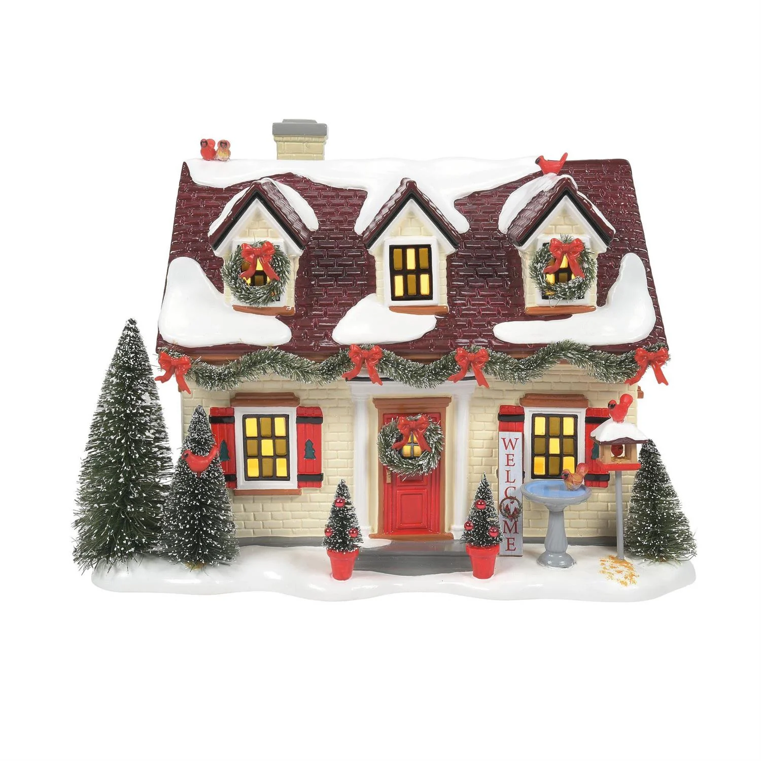 The Original Snow Village - The Cardinal House Figurine