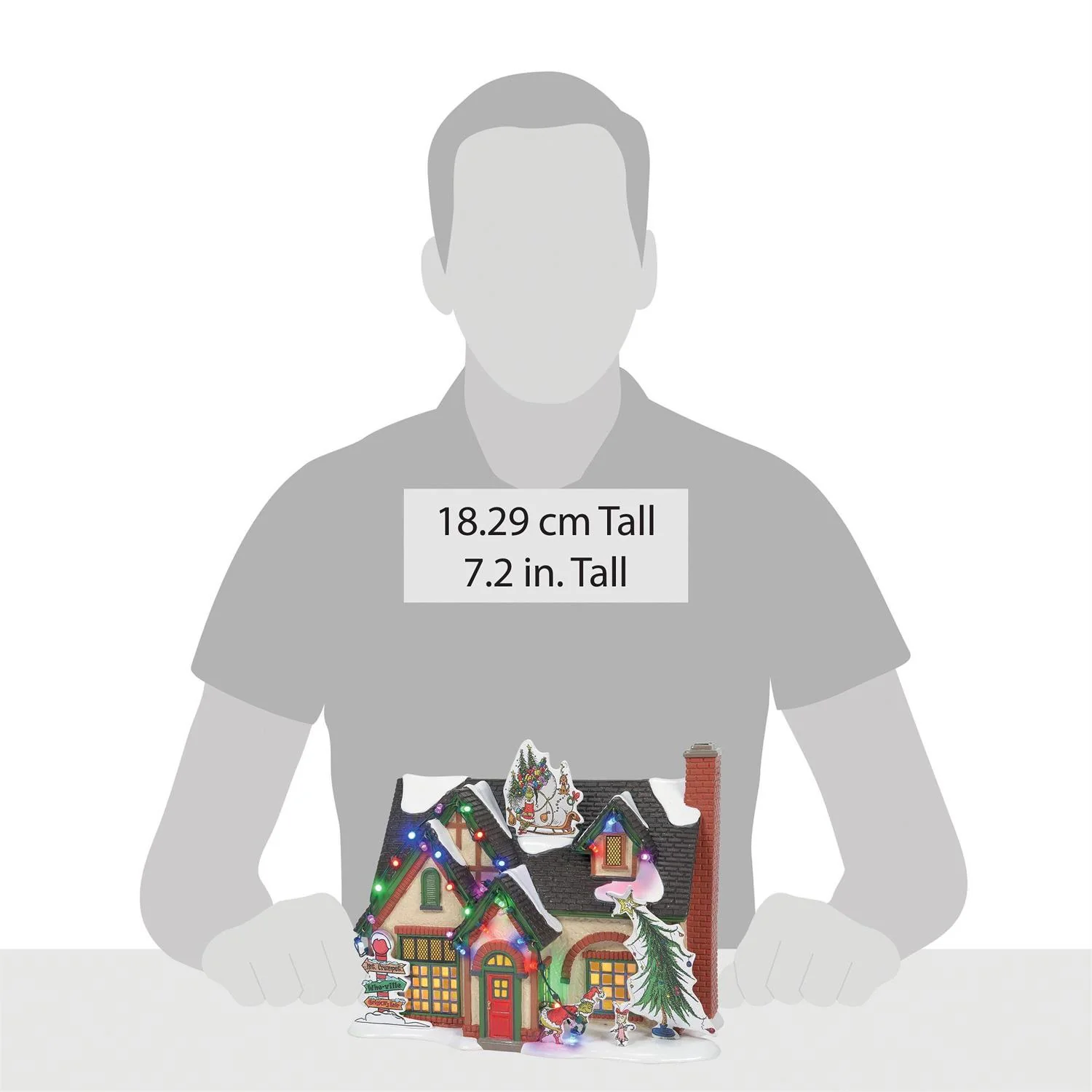 The Original Snow Village - The Grinch House Figurine - Image 6