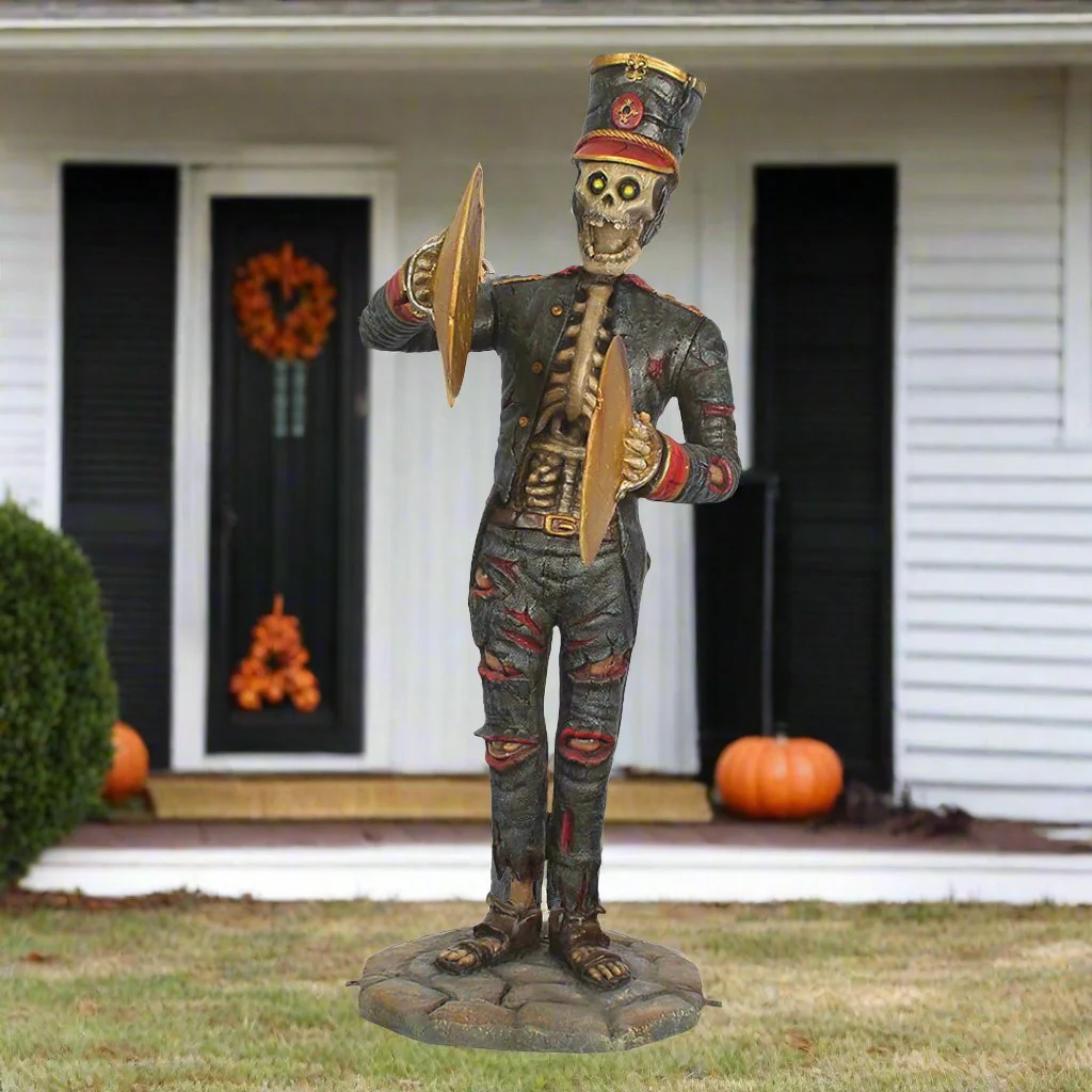 Lifesize Fiberglass The Undead Cymbalist Figure, 67"