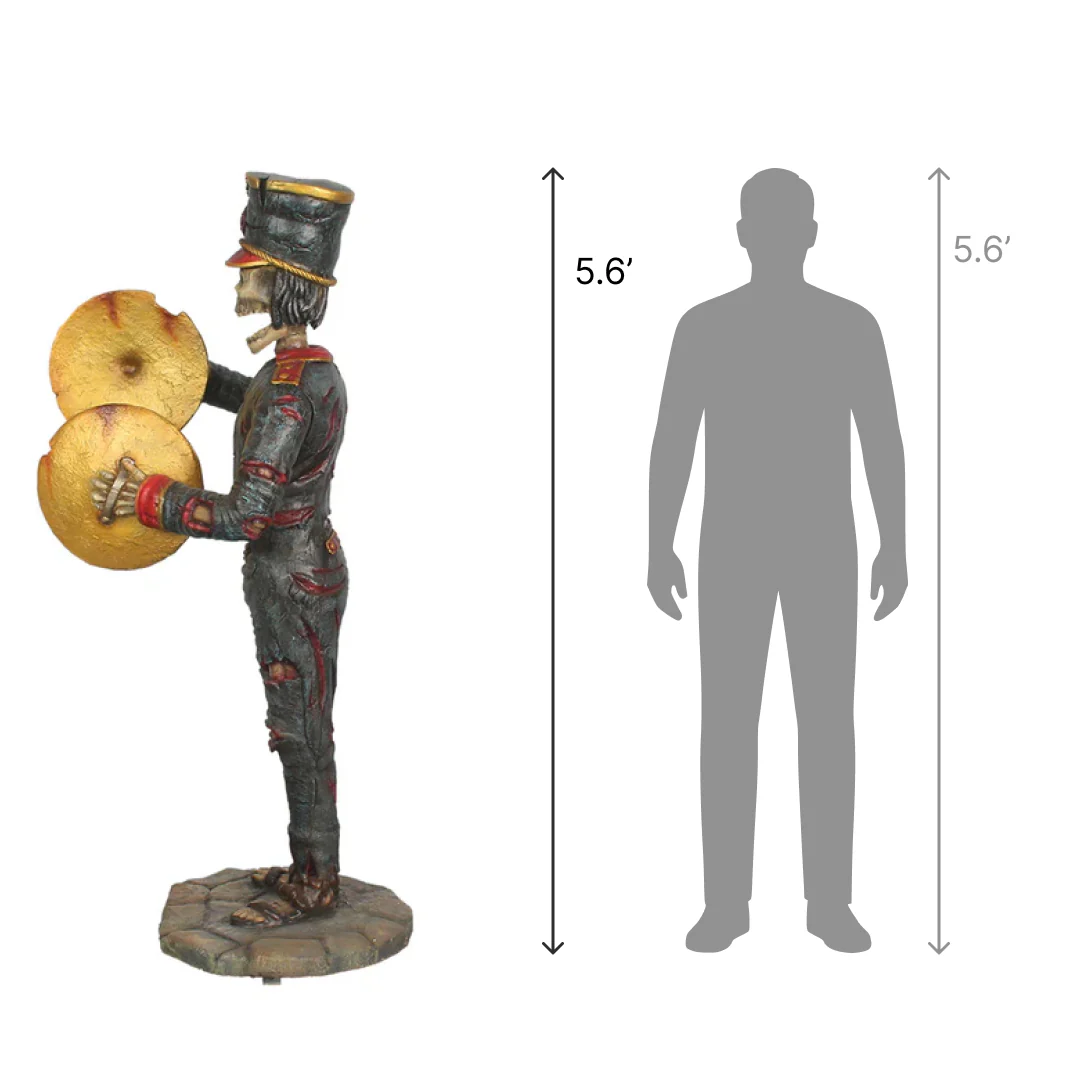 Lifesize Fiberglass The Undead Cymbalist Figure, 67" - Image 2