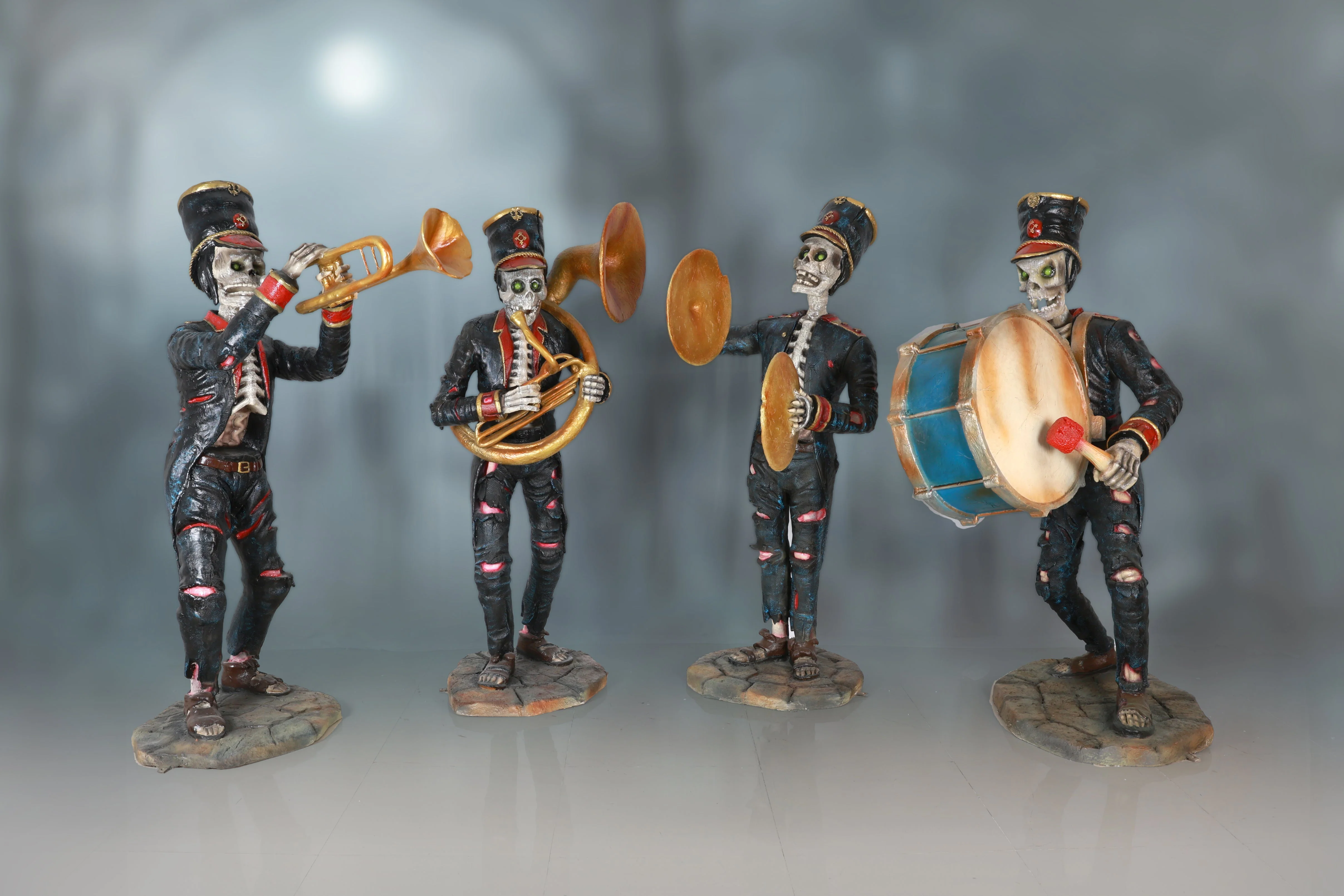 Lifesize Fiberglass The Undead Cymbalist Figure, 67" - Image 5