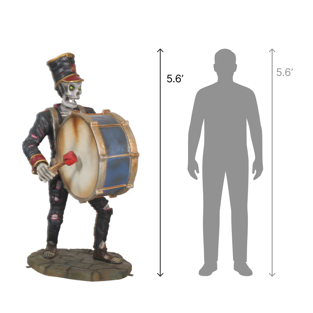Lifesize Fiberglass The Undead Drummer Figure, 67" - Image 2