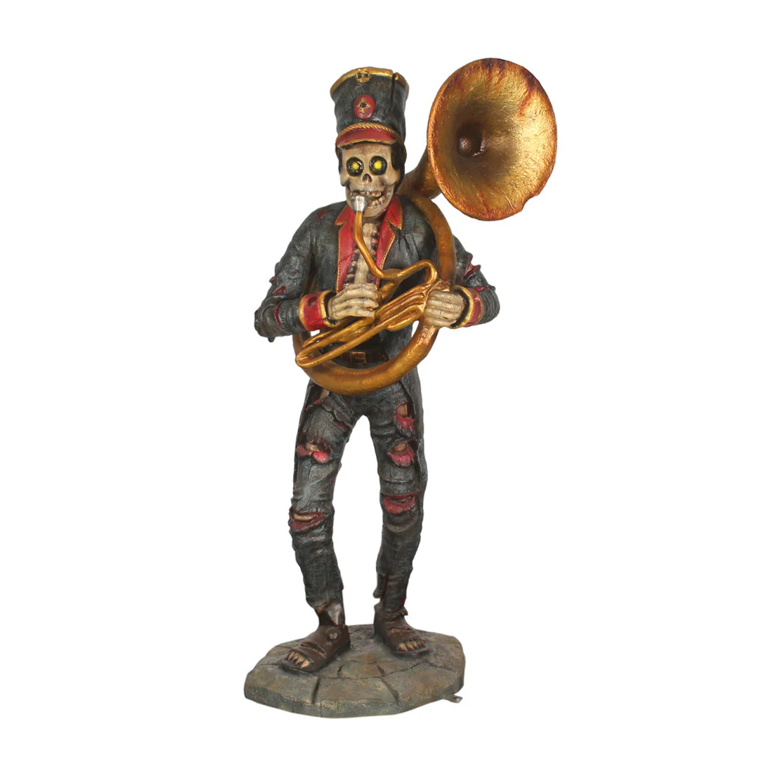 Lifesize Fiberglass The Undead Horn Player Figure, 67" - Image 3