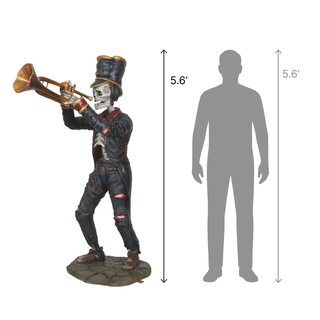 Lifesize Fiberglass The Undead Trumpeter Figure, 67" - Image 2