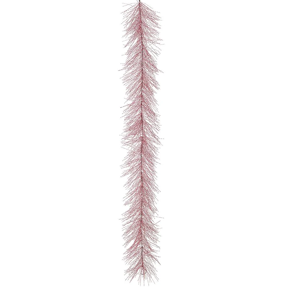 Tinsel Garland, 9' (Pink)