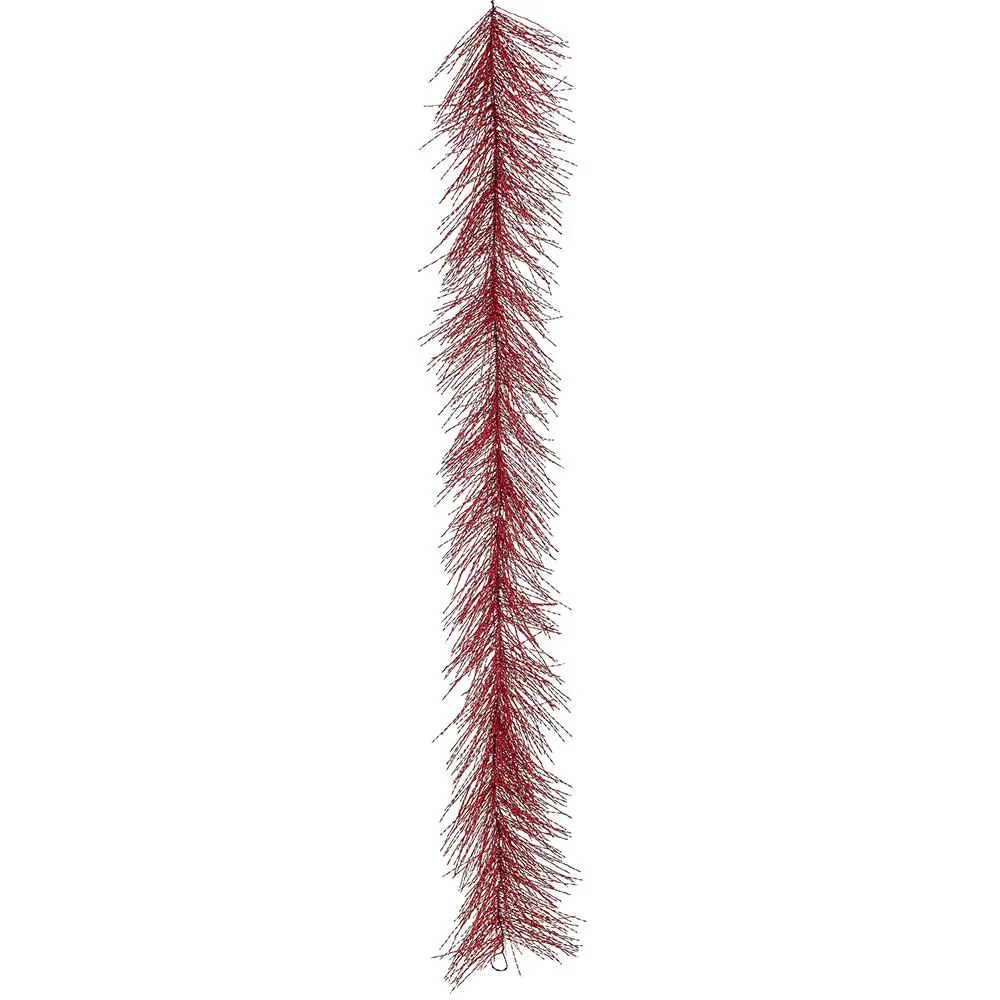 Tinsel Garland, 9' (Red)