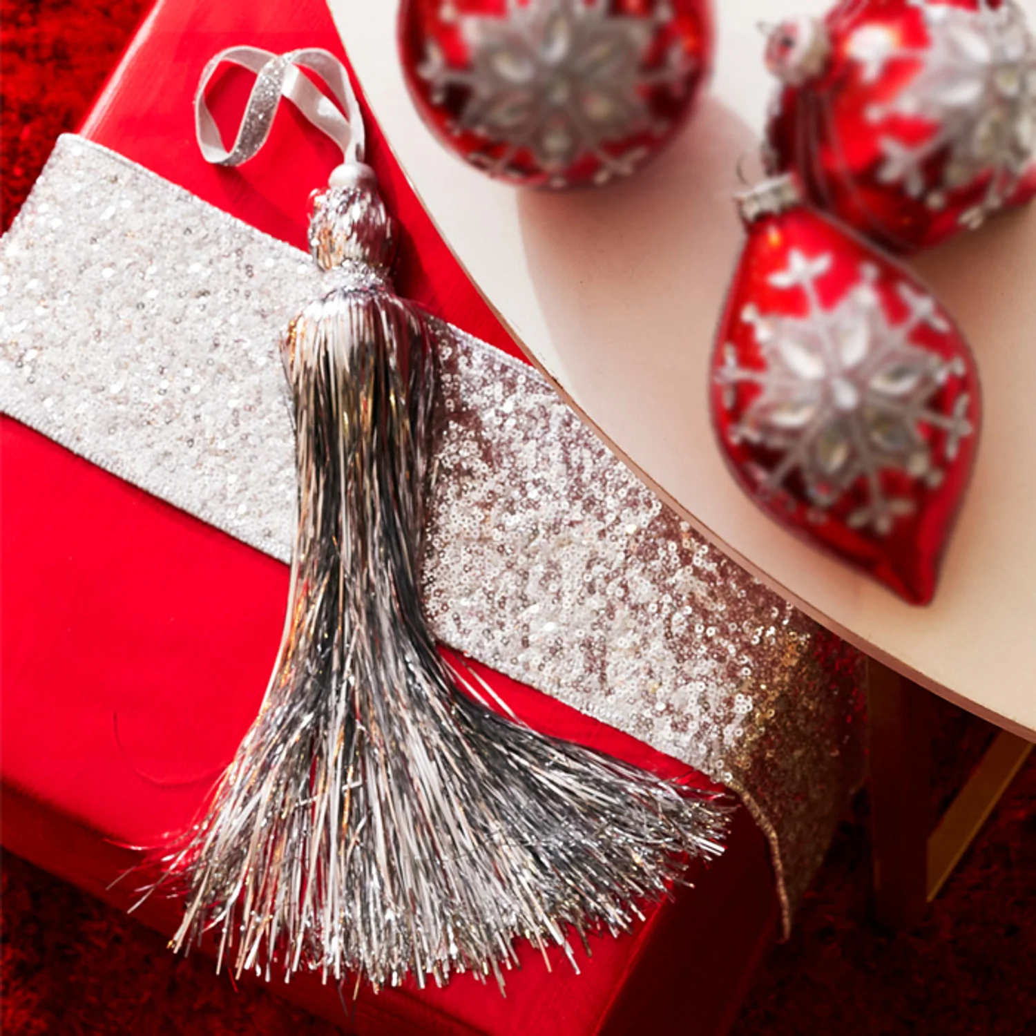 Tinsel Tassel Ornament, 11" - Image 2