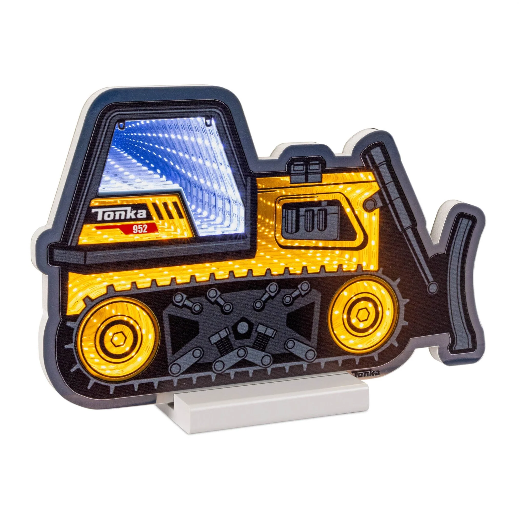 Tonka Bulldozer Infinity Light, Acrylic, UL Plug, 8"