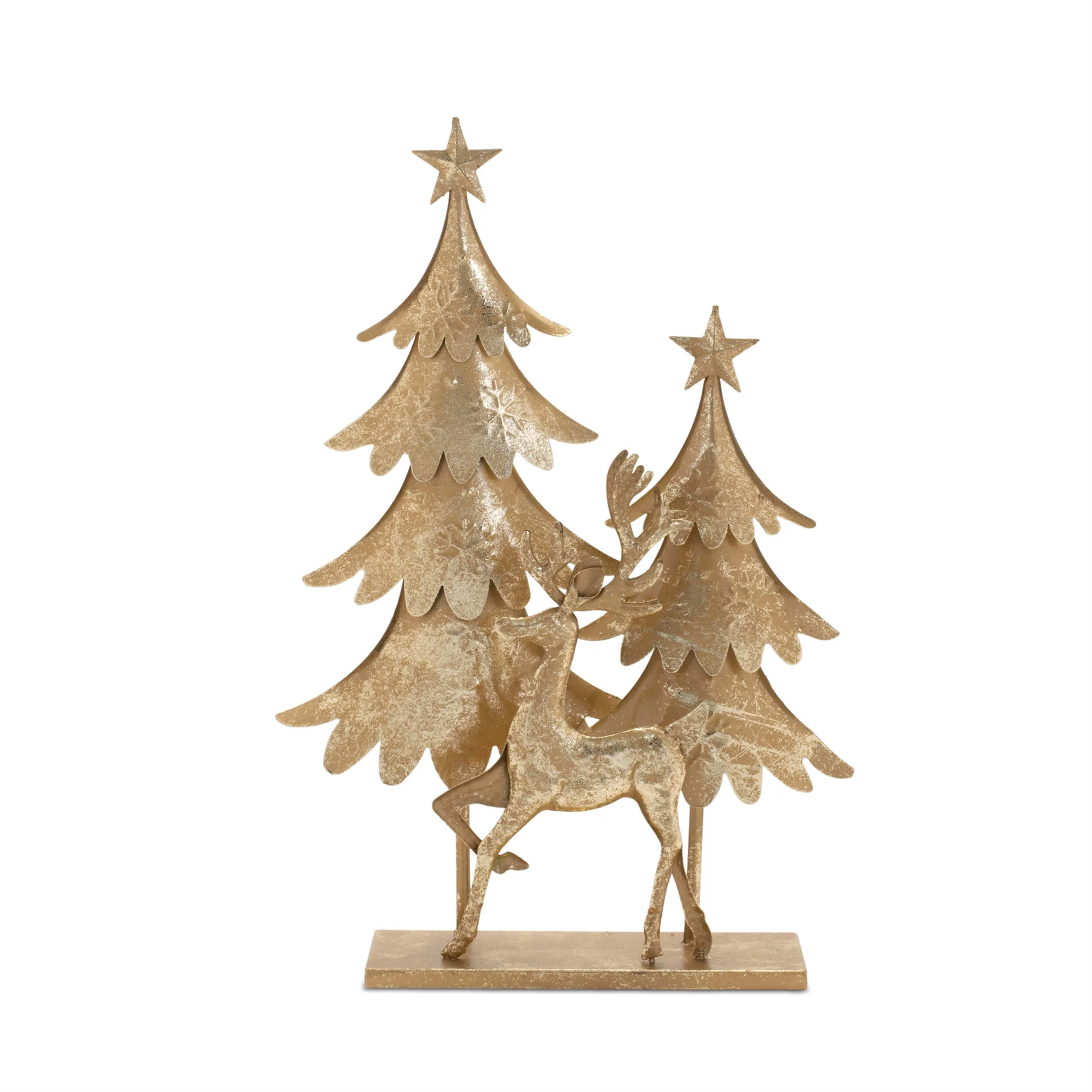 Tree and Deer (Set of 3) 15.5"L x 23.5"H, 15.25"L x 25.5"H Iron - Image 3