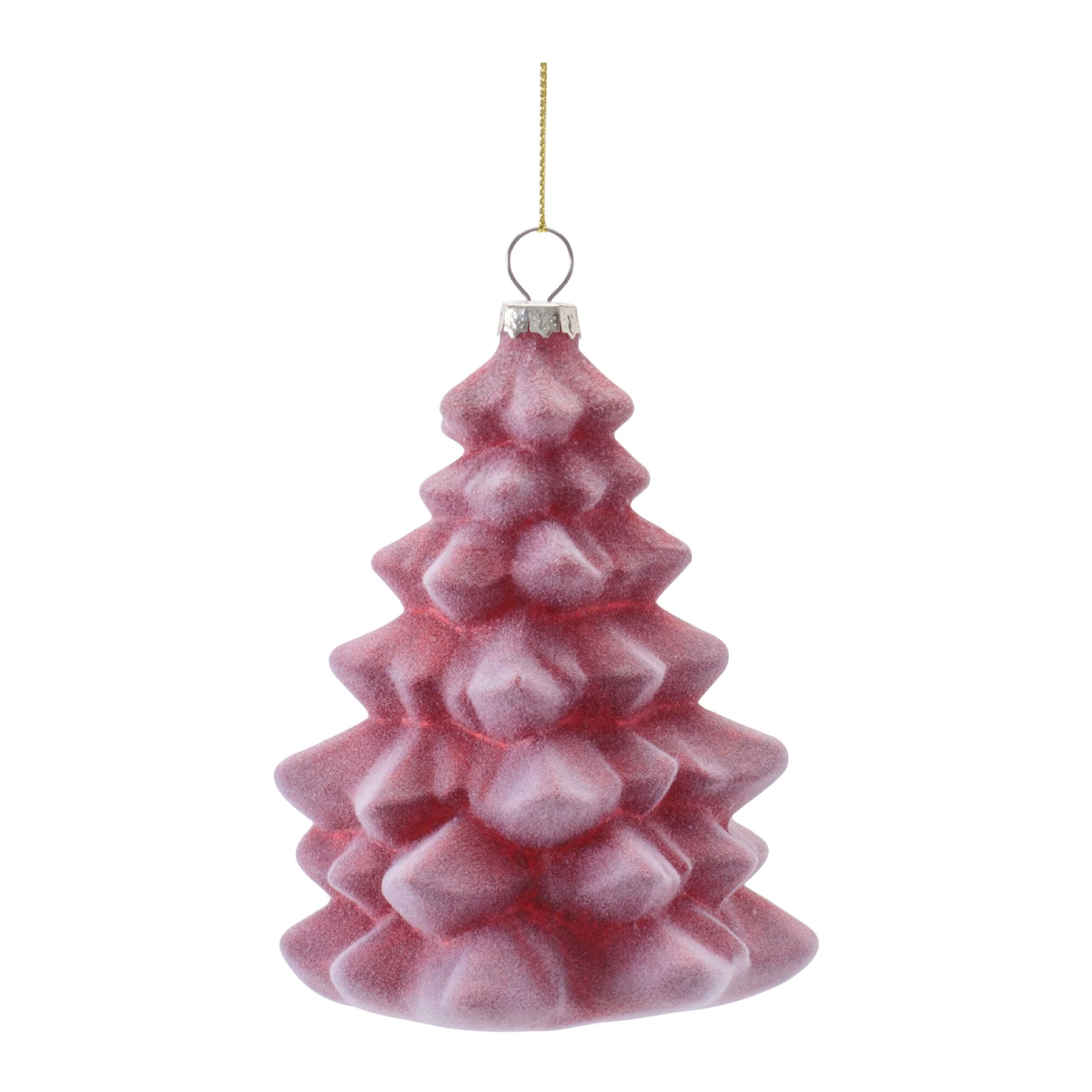 Glass Tree Ornament, 5.25" (Pink)
