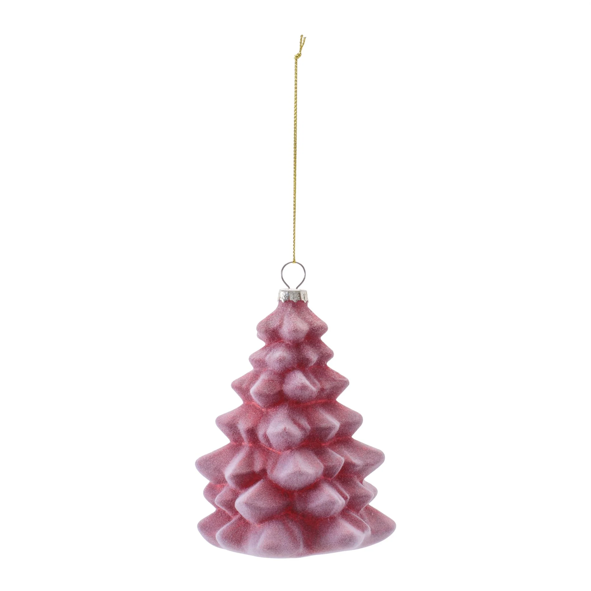 Glass Tree Ornament, 5.25" (Pink) - Image 2