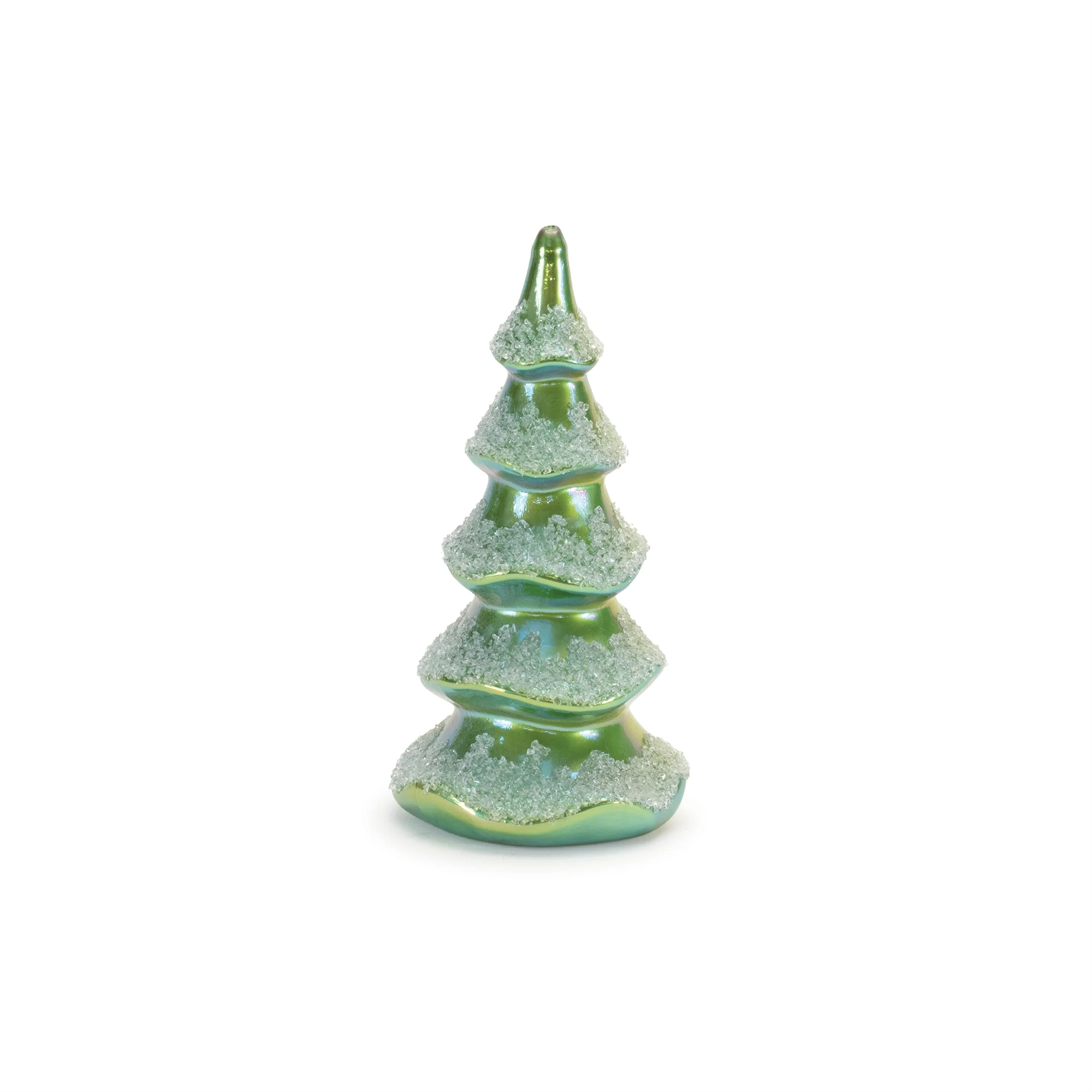 Green Spiral Glass Tree Figurine (Set of 3) 8"H, 10"H, 12"H - Image 4