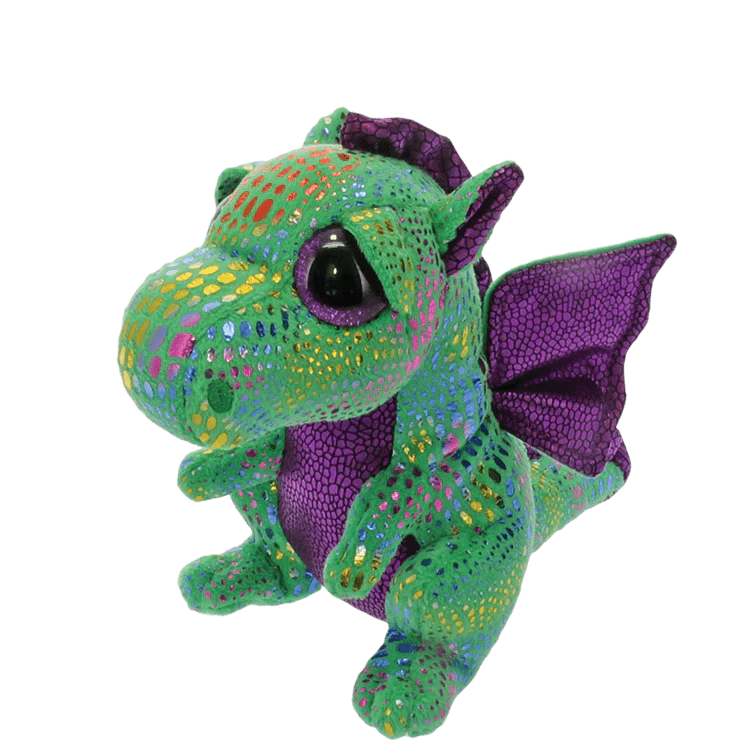 Ty Beanie Boos CINDER - Green Dragon (Small, 6") - Image 2