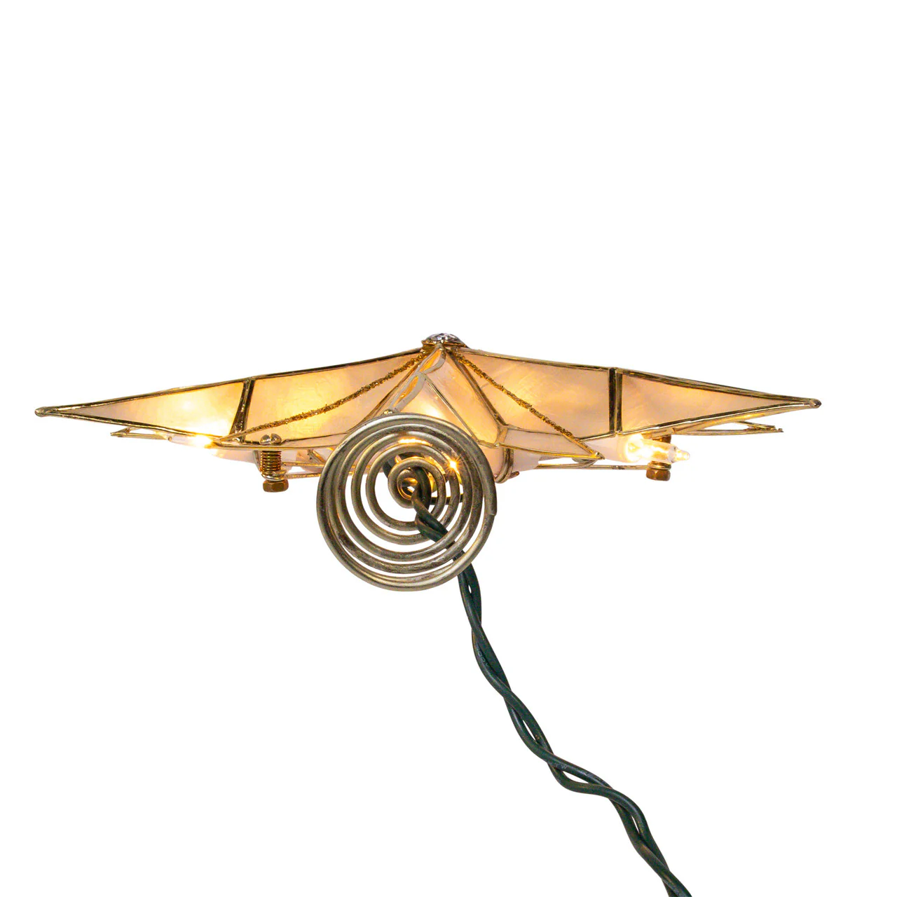 UL 10L 12-Point Capiz Star With Gemstone Center Treetop - Image 5