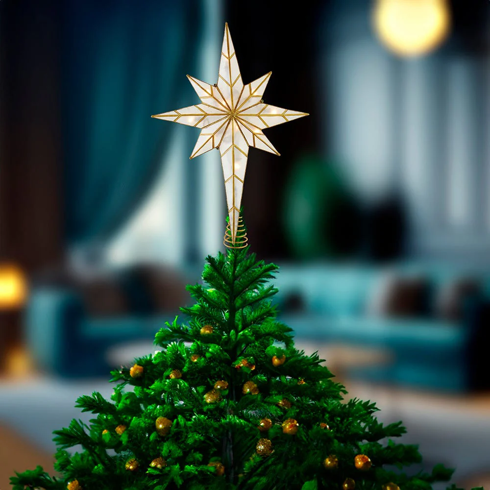 UL 10L Capiz Bethlehem Star Treetop, 12" - Image 2