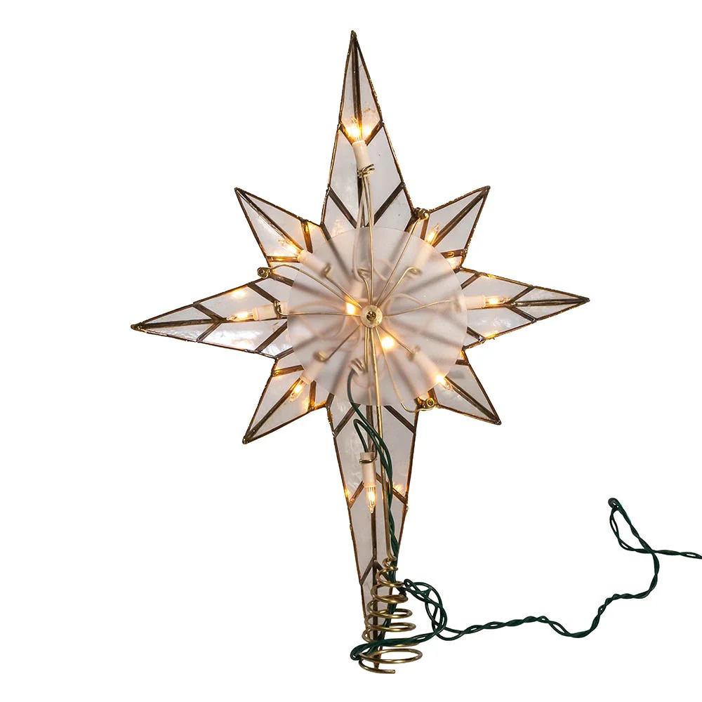 UL 10L Capiz Bethlehem Star Treetop, 12" - Image 6
