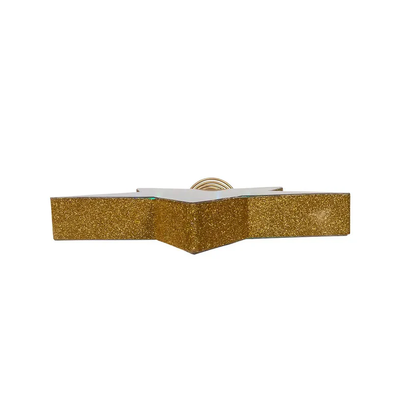 UL 22L Multicolor Infinity Effect SMD LED Gold Glitter Star Treetop, 11.5" - Image 6