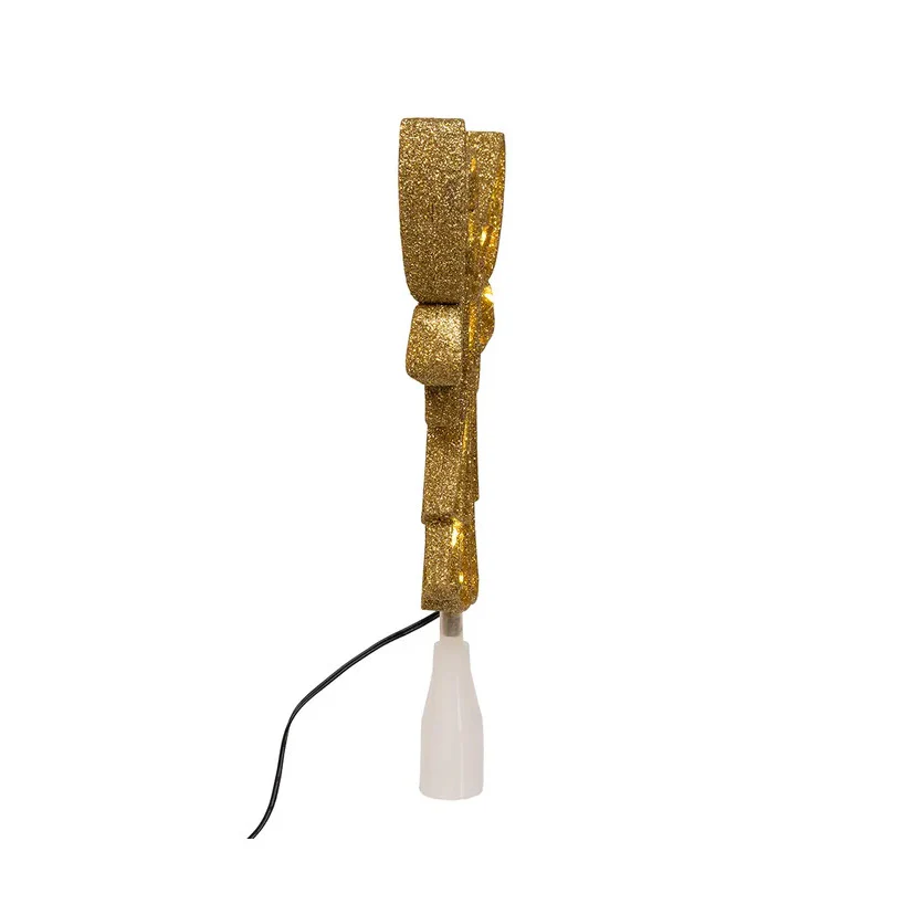 UL 30L Warm White LED Gold Angel Treetop, 16" - Image 2