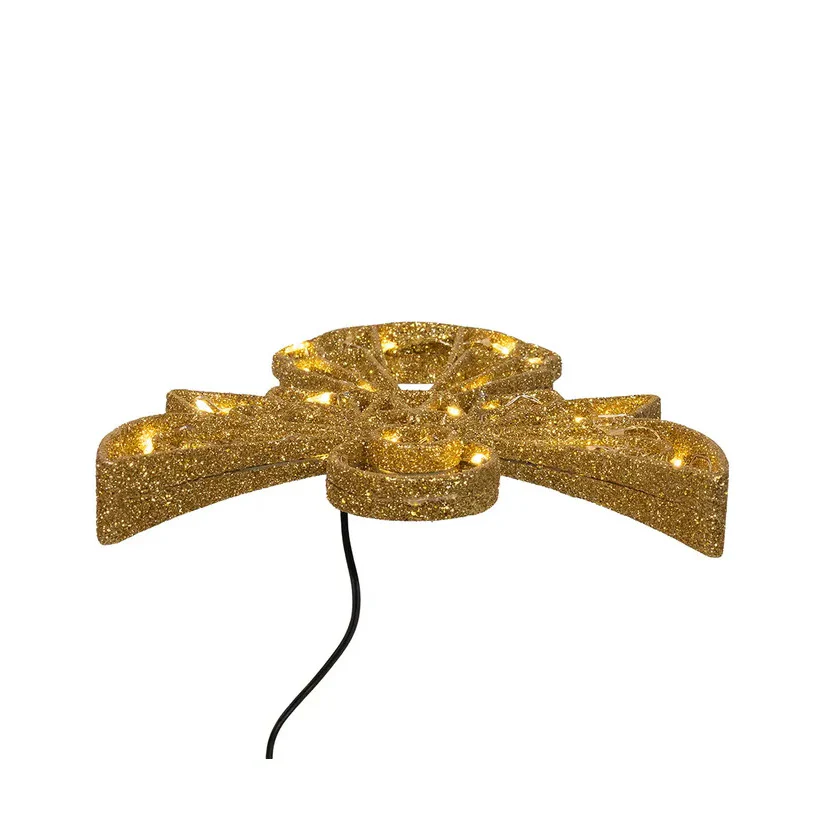 UL 30L Warm White LED Gold Angel Treetop, 16" - Image 5