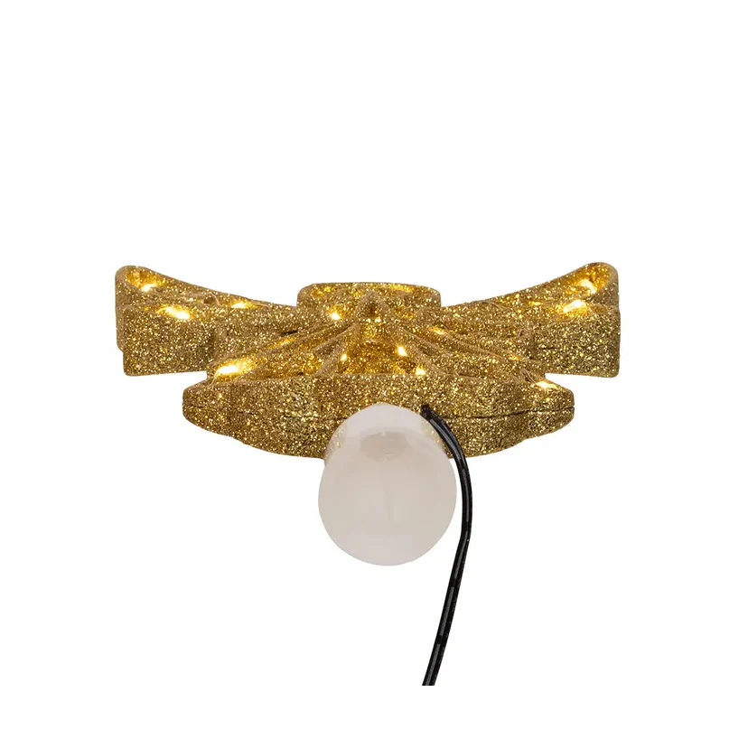 UL 30L Warm White LED Gold Angel Treetop, 16" - Image 6
