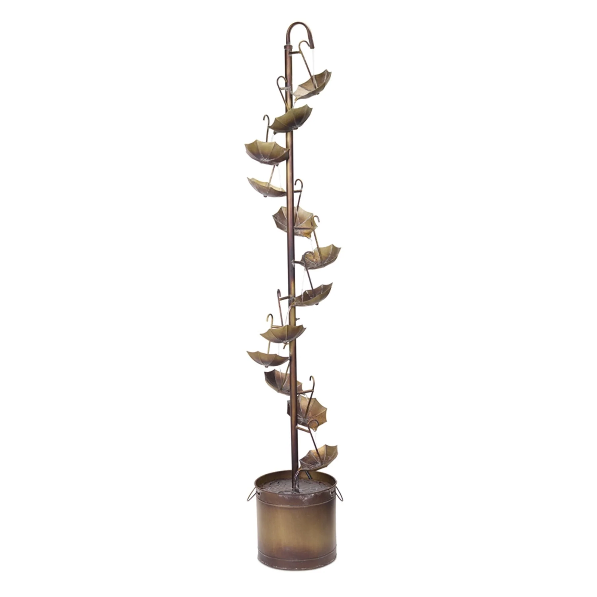 Umbrella Fountain, Iron, 10" x 65"
