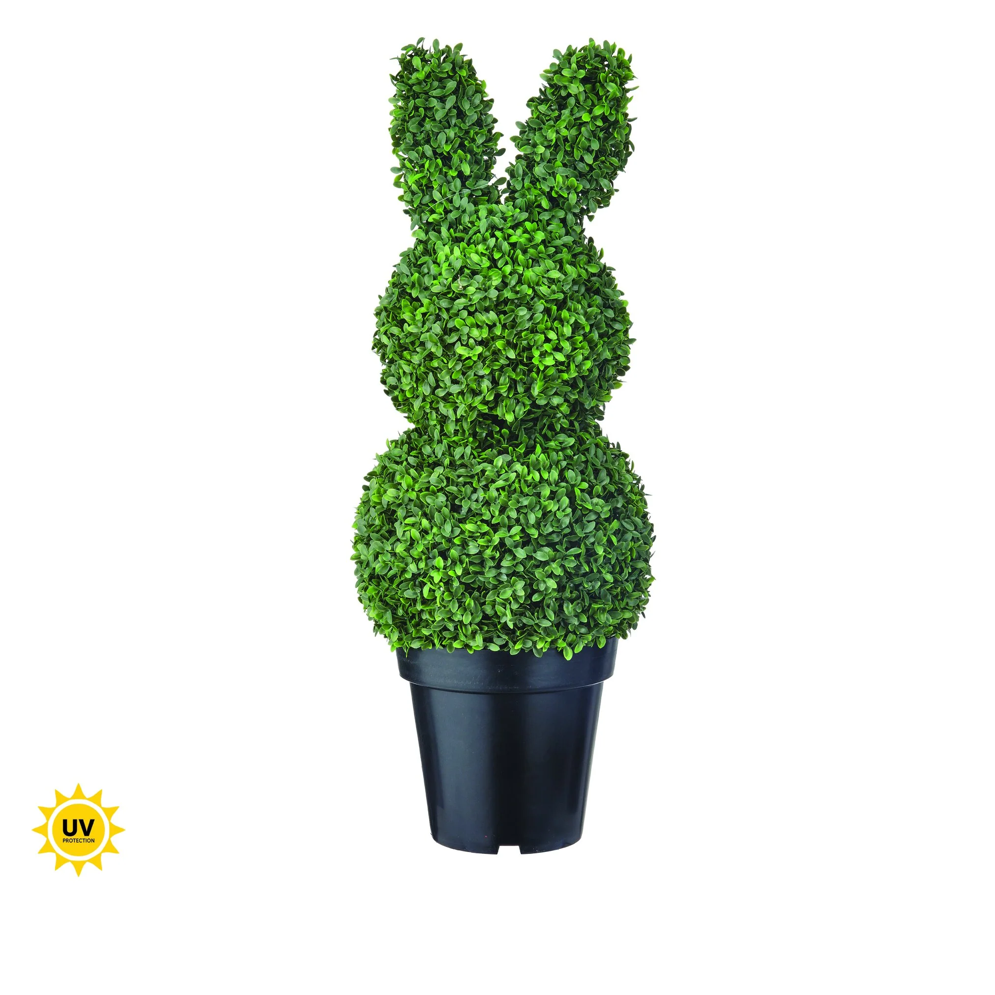 UV Proof Boxwood Bunny Topiary, 32"