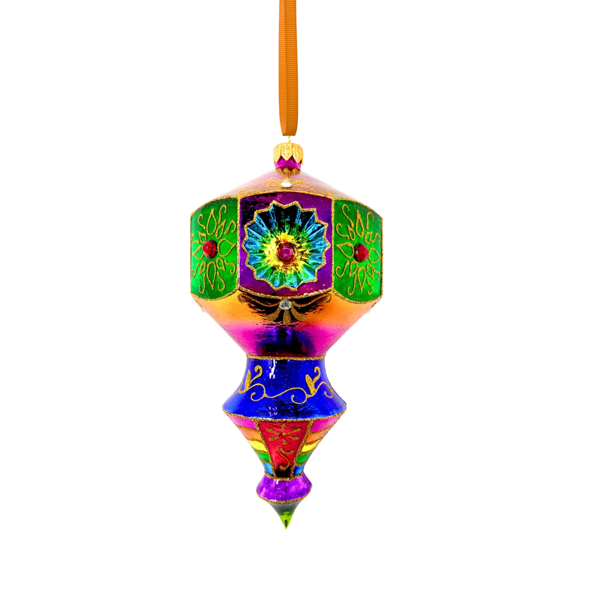 Vegas Prisma Polish Glass Ornament, 6" - Image 2