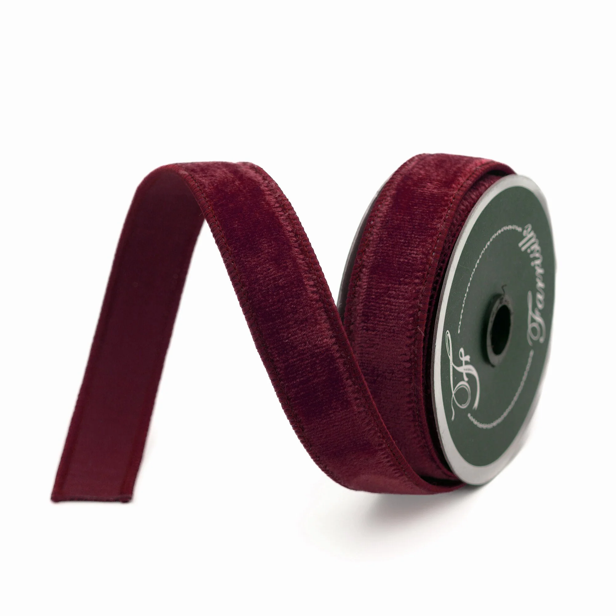 Velvet Ribbon, 1" x 10yd (Burgundy Red)