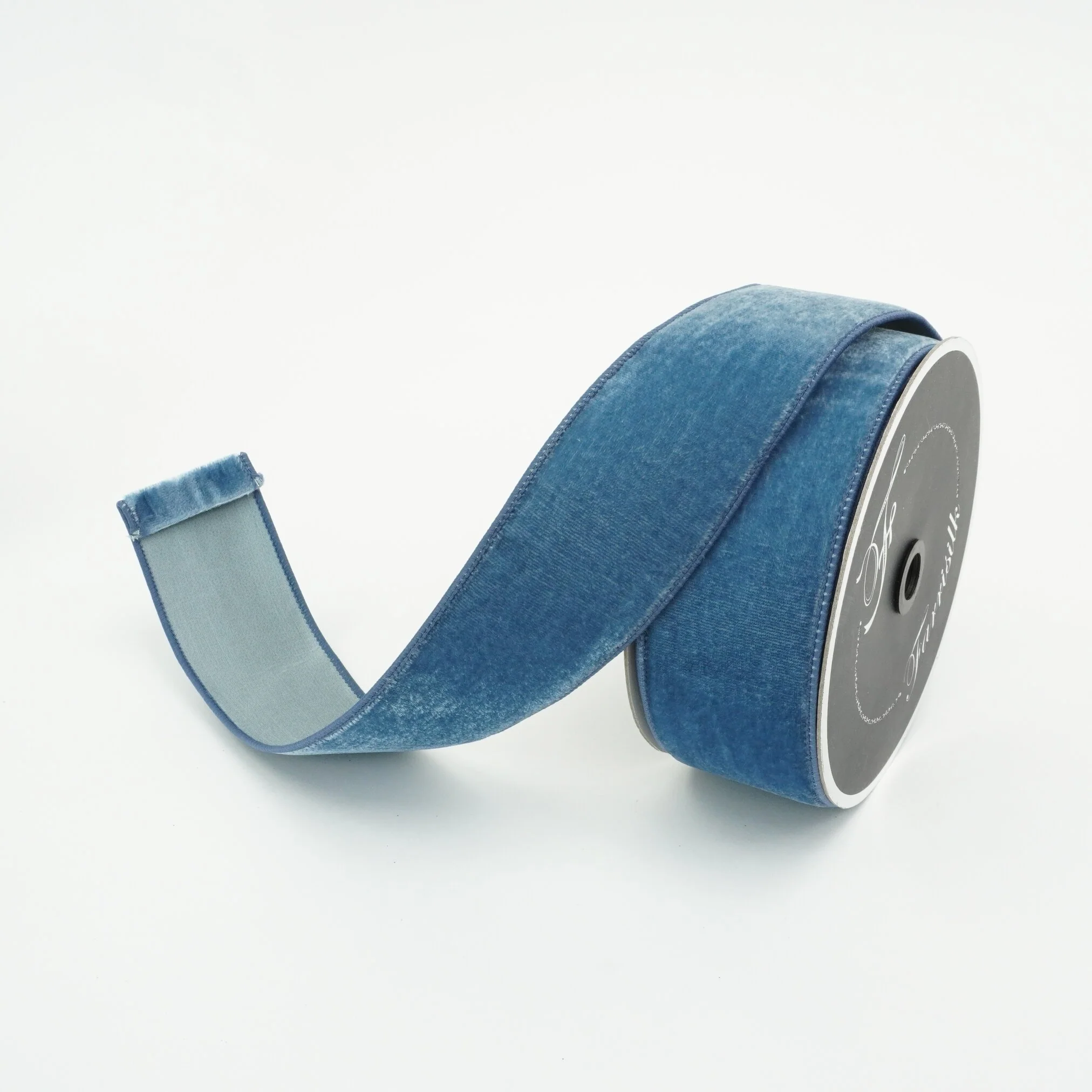 Velvet Ribbon, 2.5" x 10yd (Steel Blue)