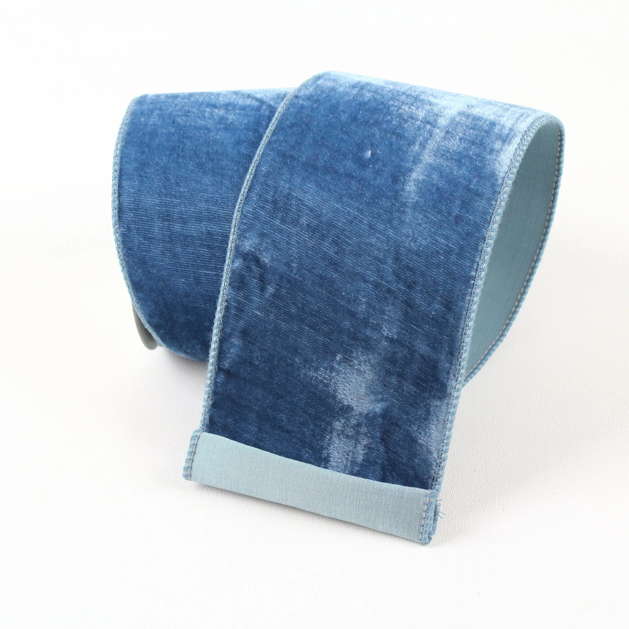 Velvet Ribbon, 4" x 10yd (Steel Blue)