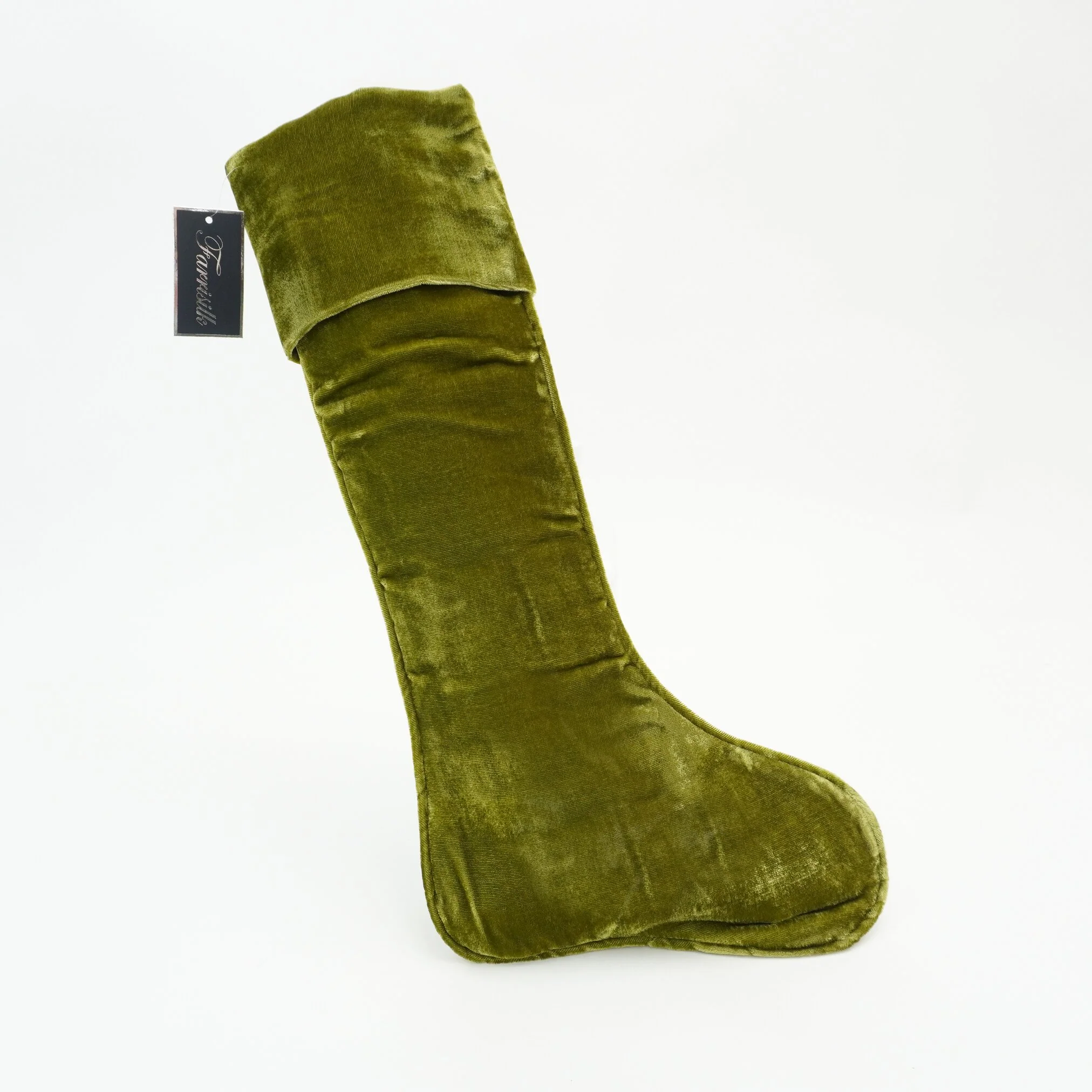Velvet Stocking, 27" (Olive Green)