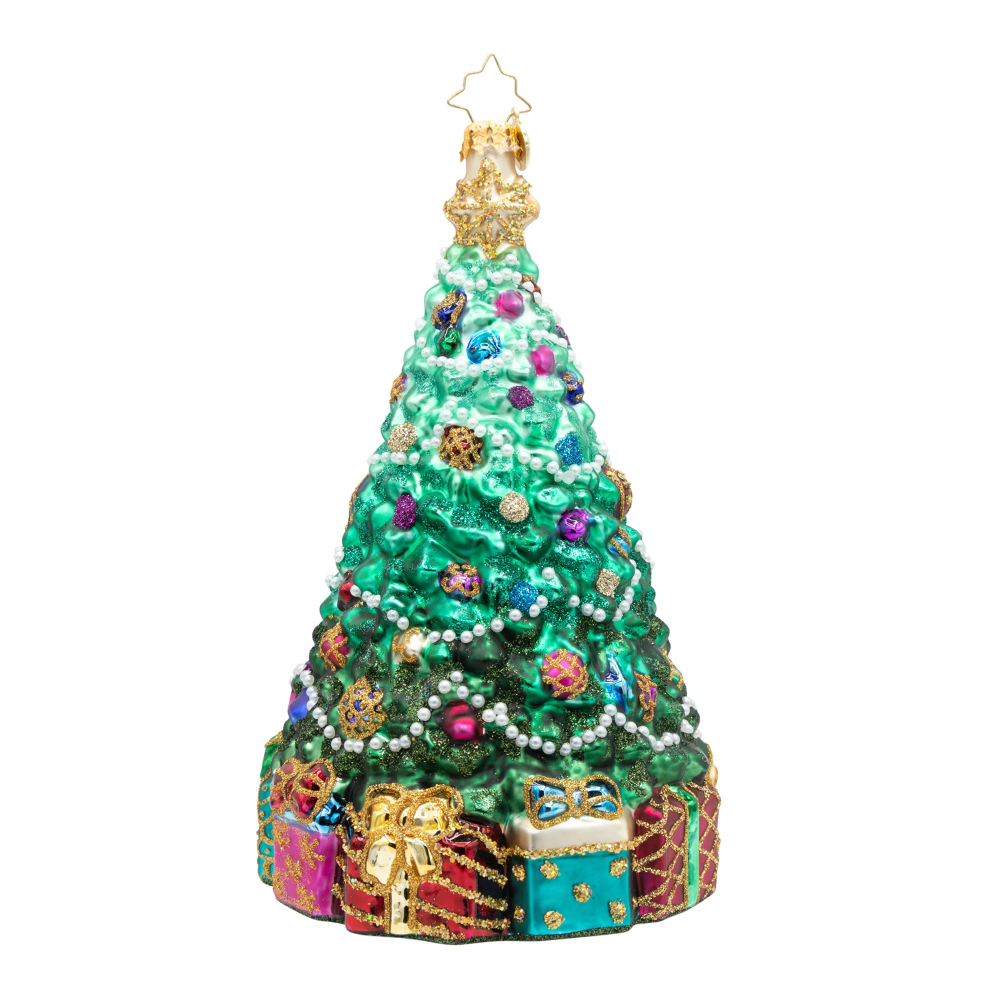 Victorian Splendor Christmas Tree Glass Ornament, 7" - Image 2