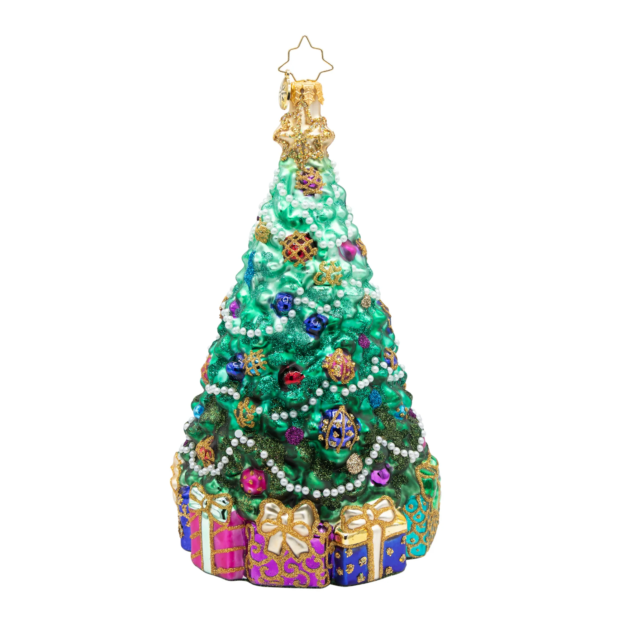 Victorian Splendor Christmas Tree Glass Ornament, 7" - Image 5