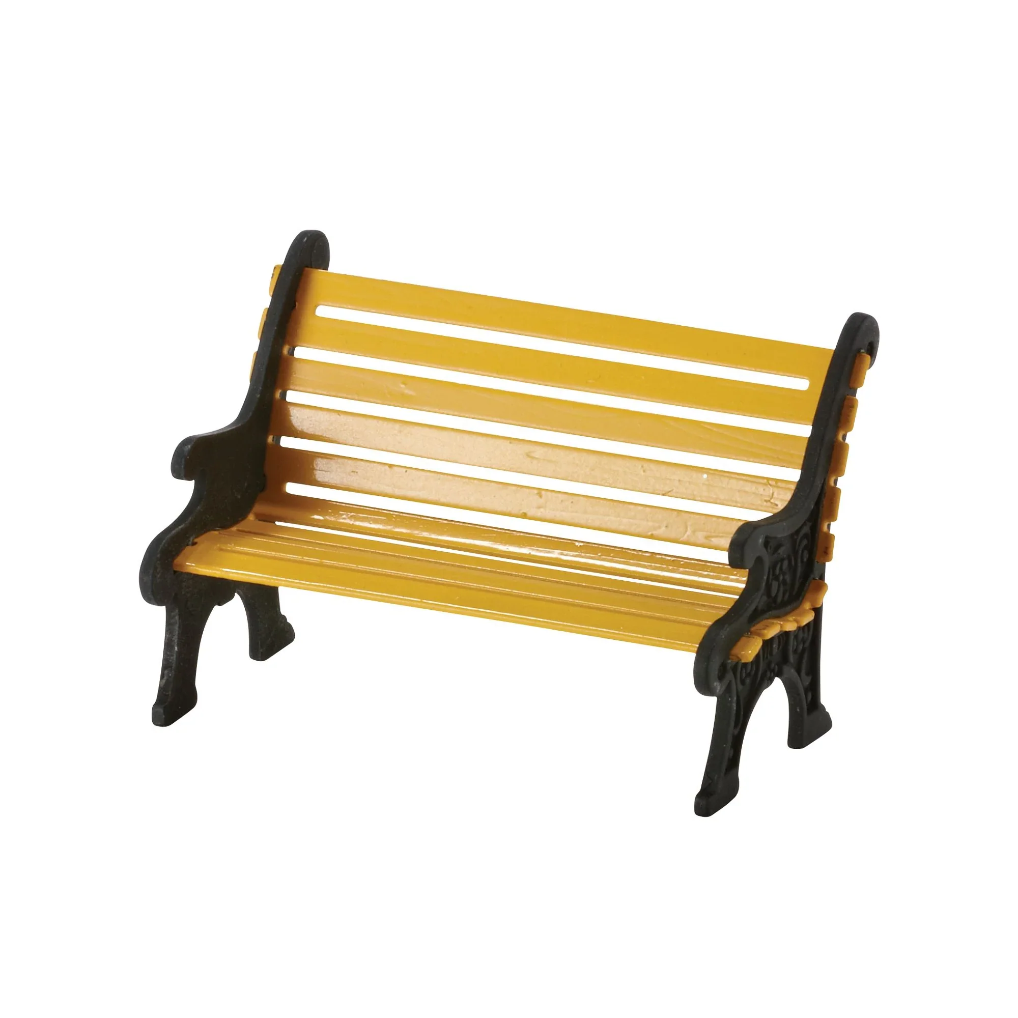 Village Accessories - City Wrought Iron Park Bench, 1.57"