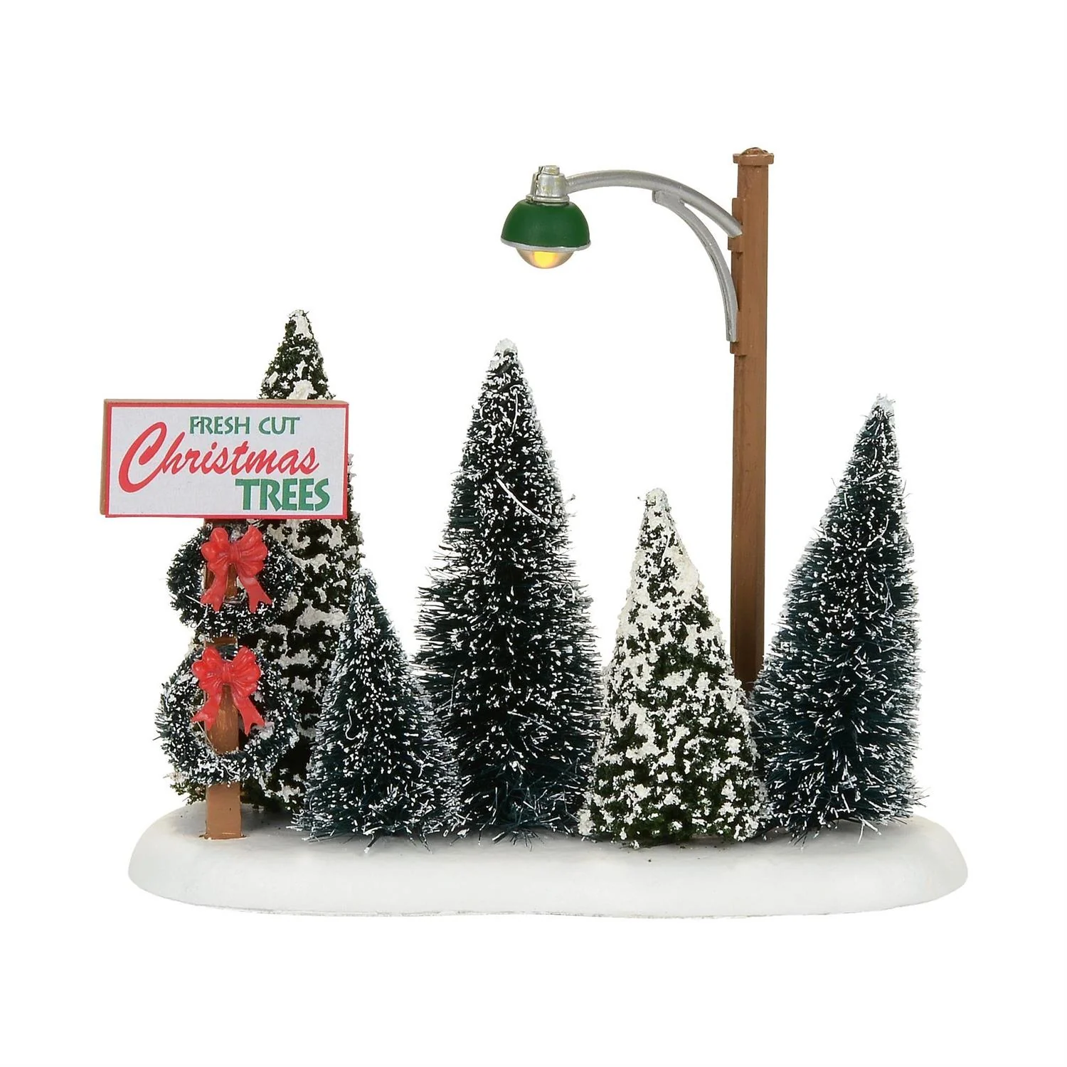 Village Accessories - Lit Christmas Tree Lot Figurine