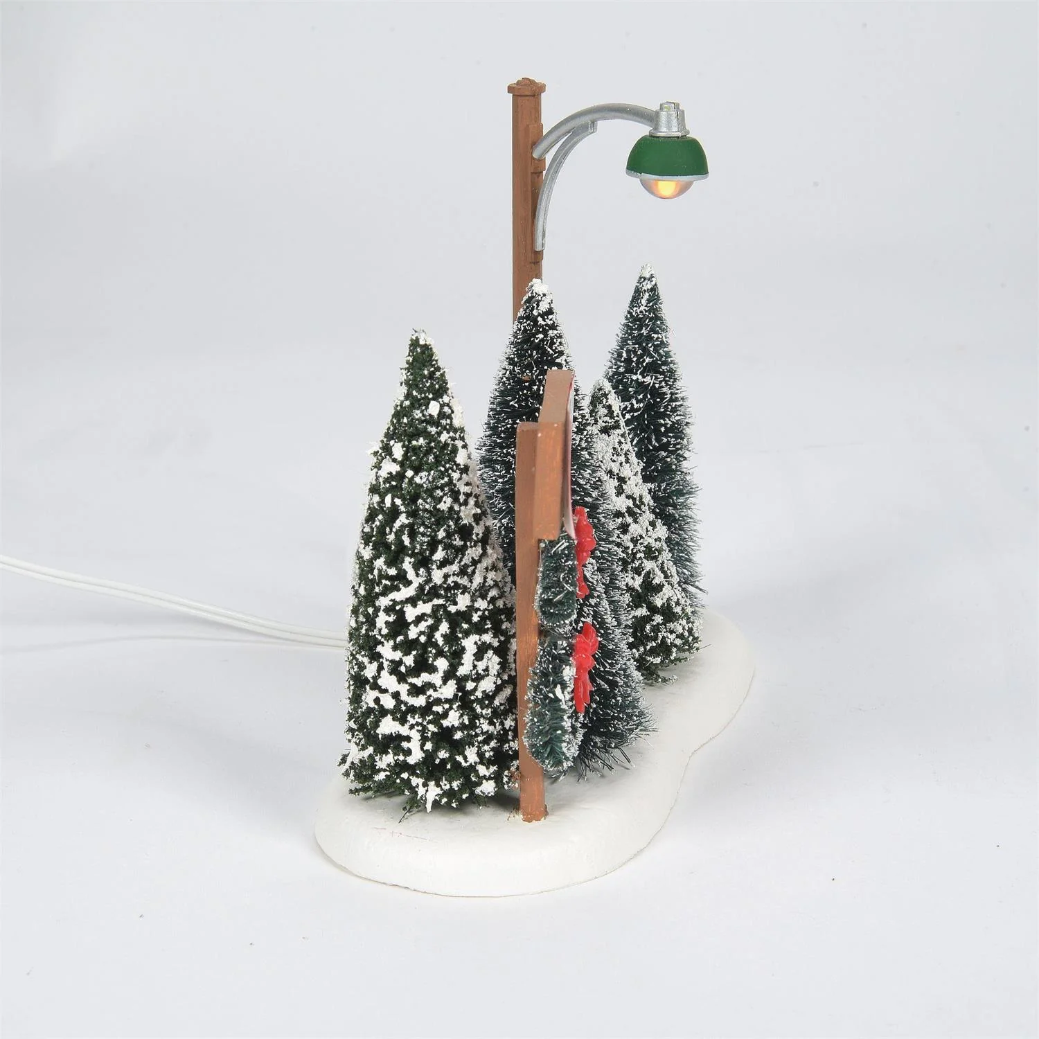 Village Accessories - Lit Christmas Tree Lot Figurine - Image 2