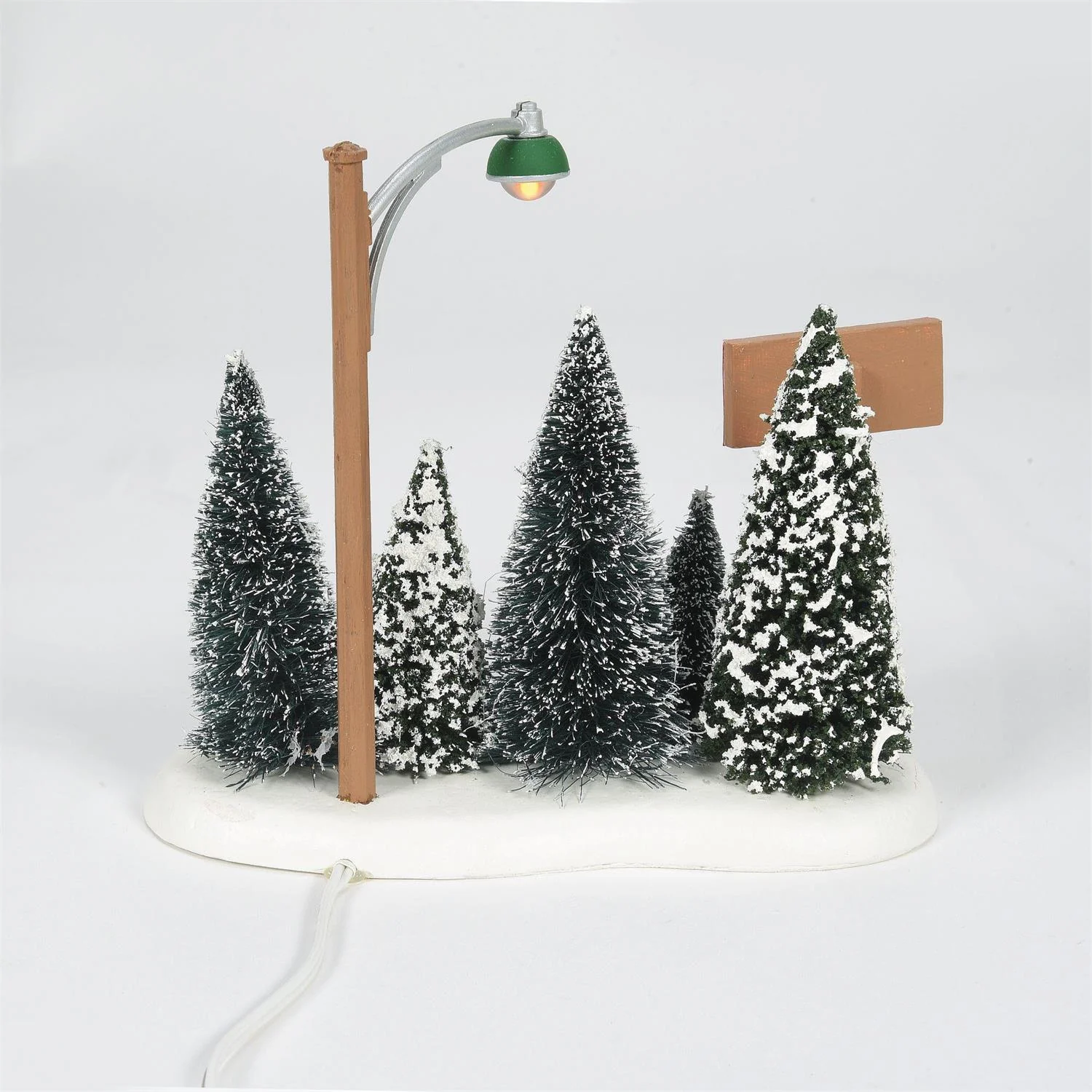 Village Accessories - Lit Christmas Tree Lot Figurine - Image 3