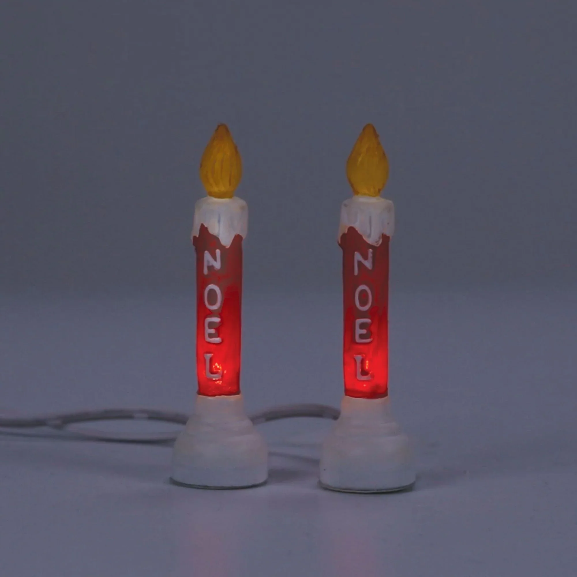 Village Accessories - "Noel" Blow Mold Candle, 2.36" (Set of 2) - Image 2