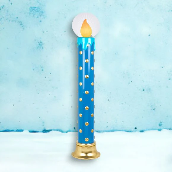 Vintage Blue LED Candle Display, 51"
