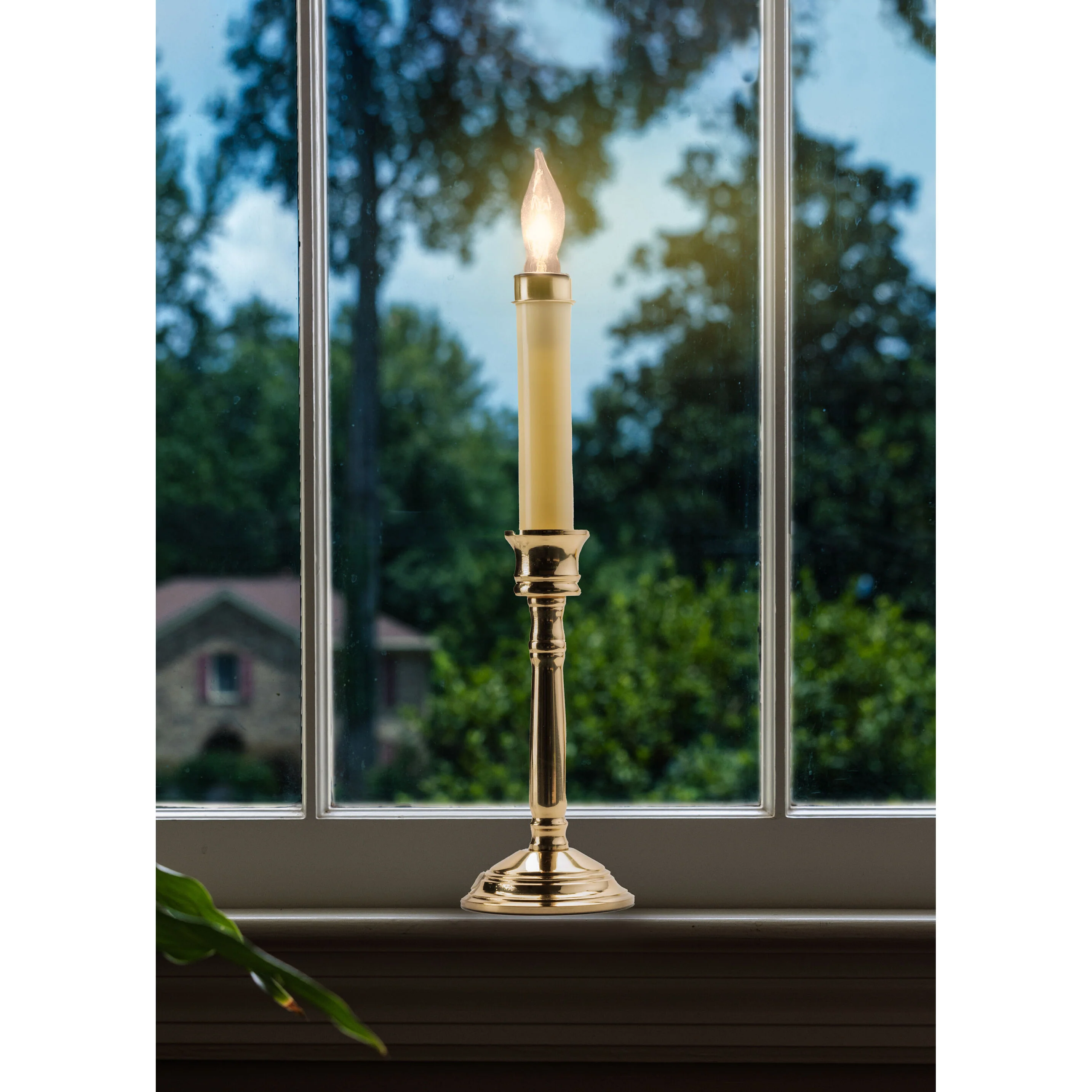 Virginian Solid Brass "Cool Burn" Bulb Candle, Steady Burning, 12" (Set of 2) - Image 2