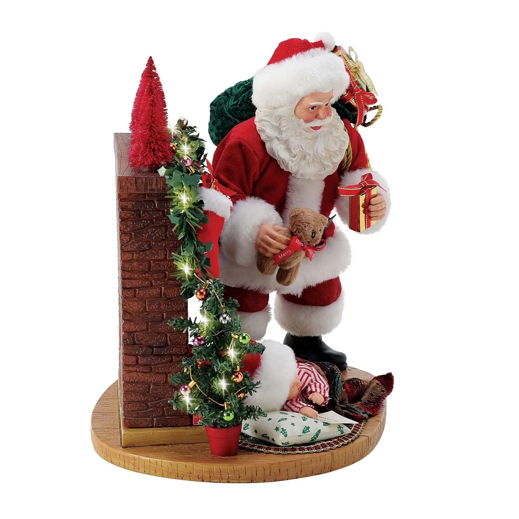 Visions of Sugar Plums Santa Figurine, 10" - Image 2