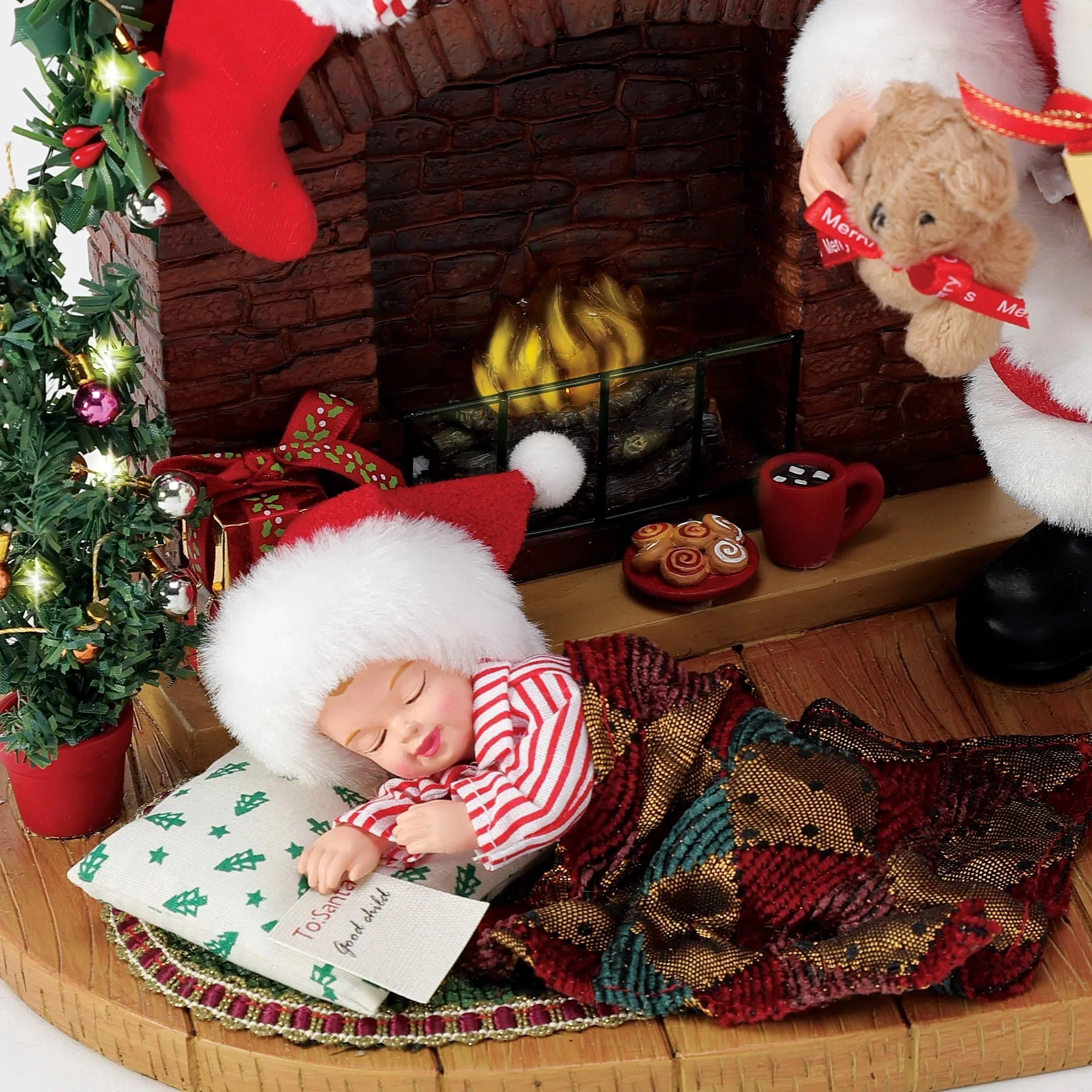 Visions of Sugar Plums Santa Figurine, 10" - Image 3