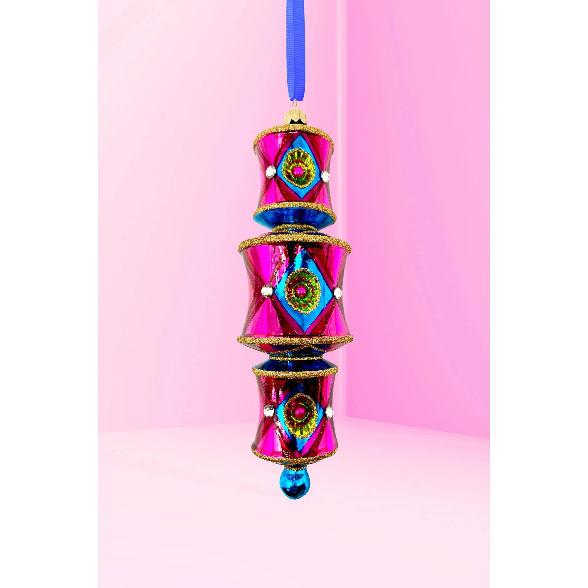 Viva Las Vegas Dazzler Glass Ornament, 8.5"