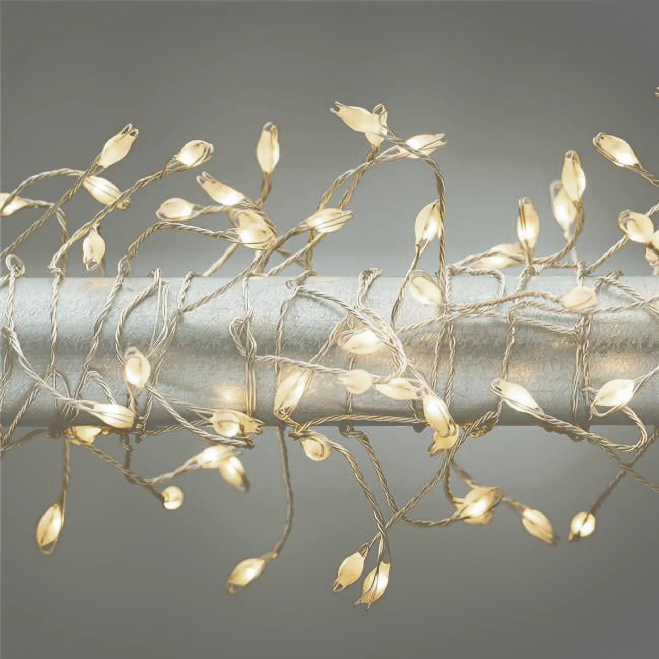 Warm White Micro LED Light Set, Silver Wire, 20' (120 bulbs, 2" Spacing)