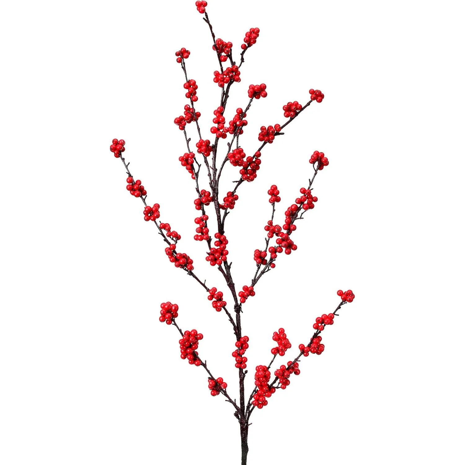 Waterproof Winter Berry Cluster Spray, 48" (Red)