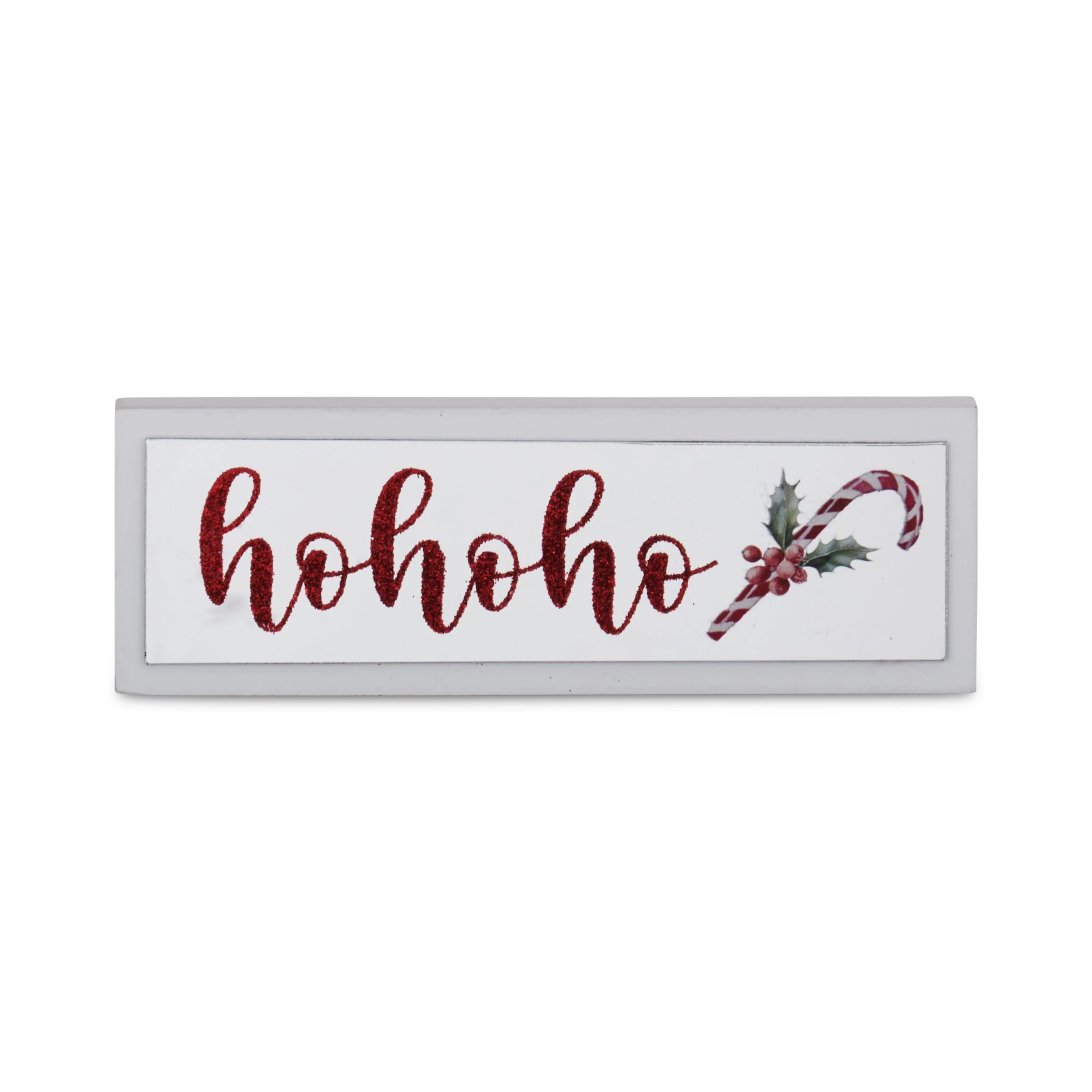 White Christmas Message w/ Candy Cane Sign, 6" (3 styles - sold individually) - Image 2