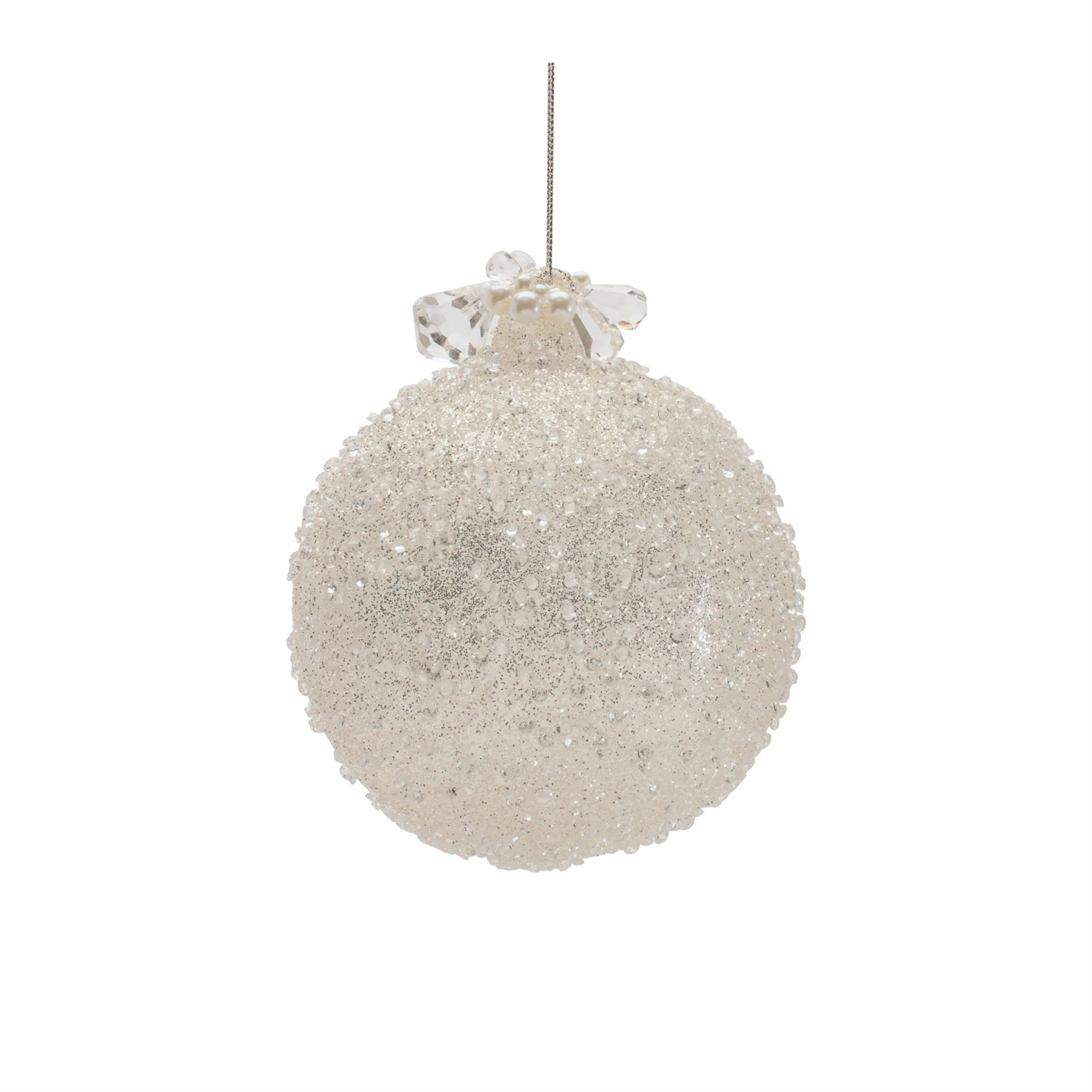 White Glass Ornament, 5 - 7" (2 styles - sold individually) - Image 4