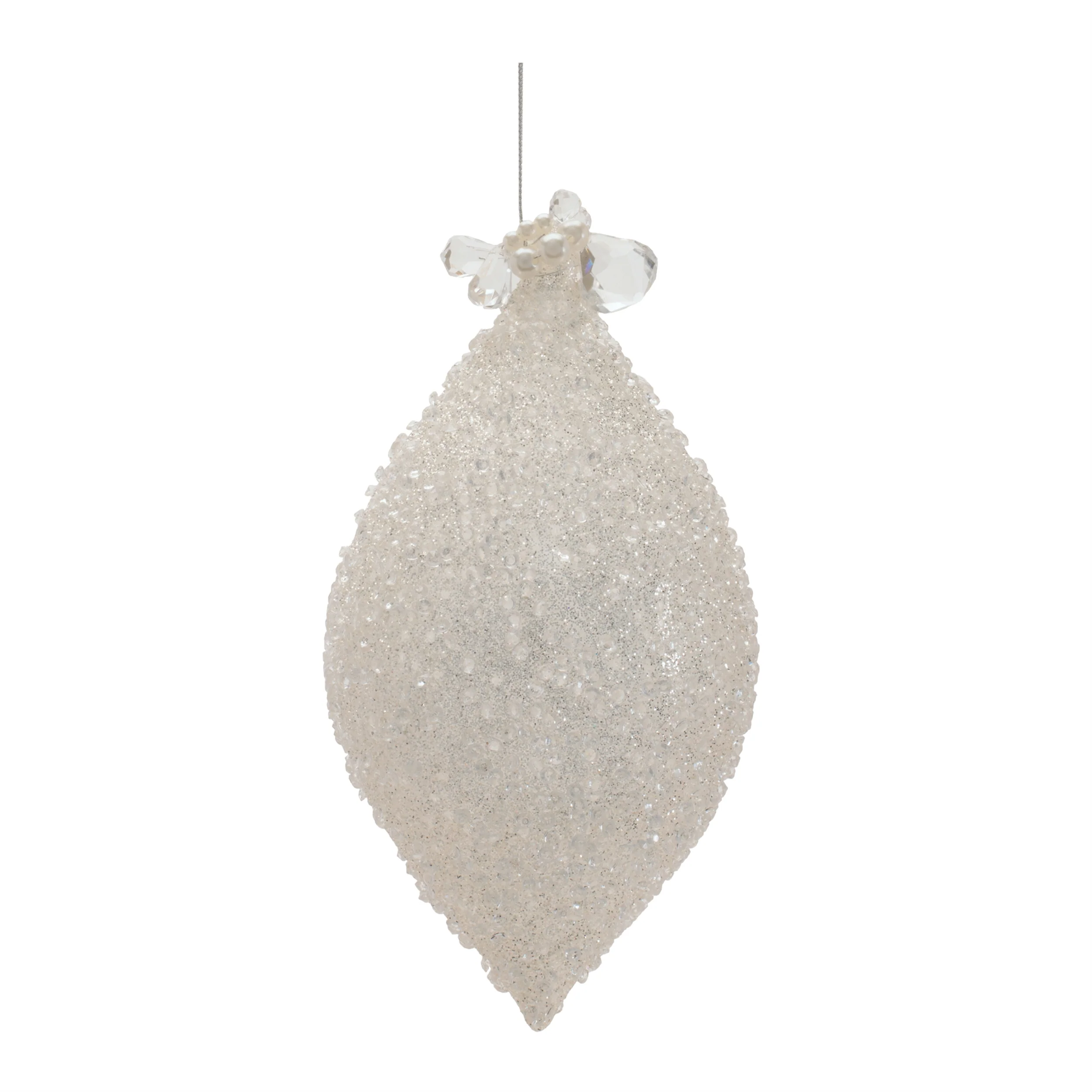White Glass Ornament, 5 - 7" (2 styles - sold individually) - Image 5