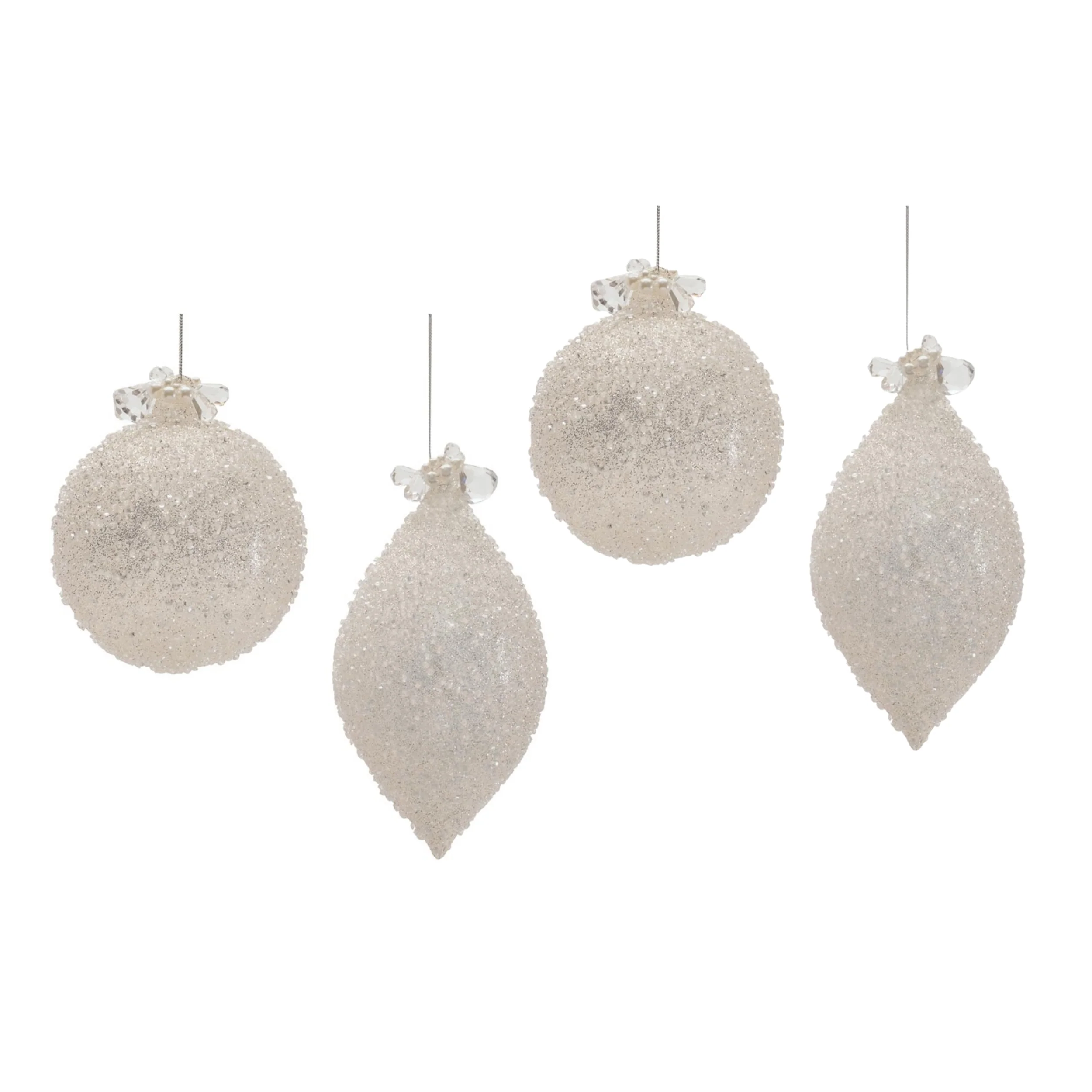 White Glass Ornament, 5 - 7" (2 styles - sold individually) - Image 6