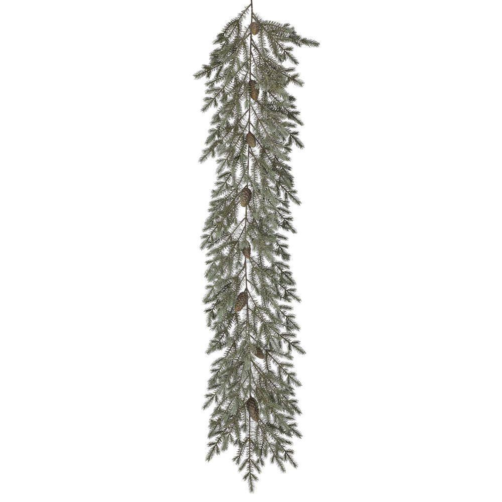 Wild Forest Spruce Garland W/Cones, 72" (Green/Blue)